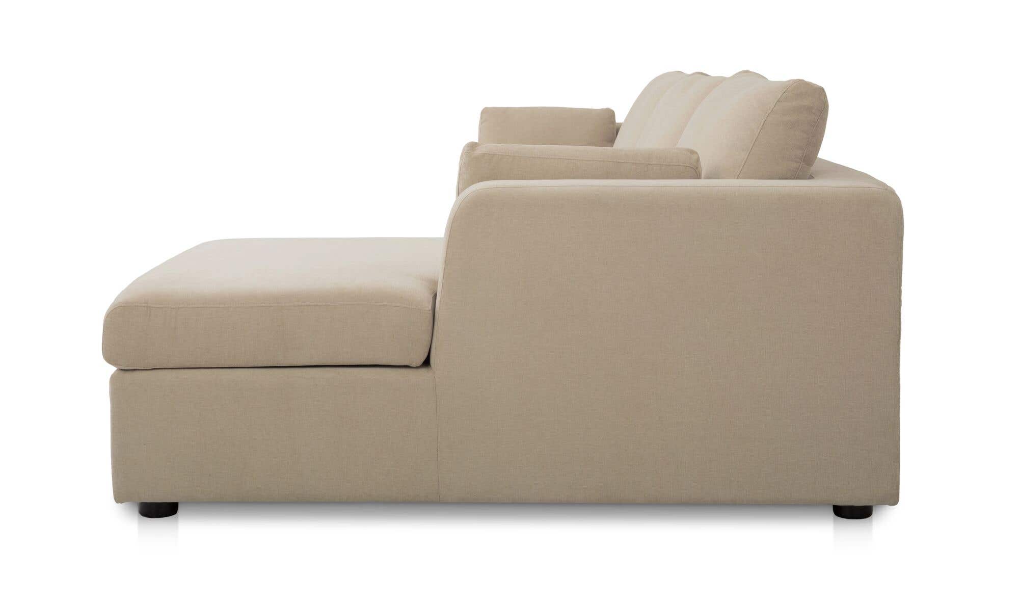 Burrow Sleeper Sectional With Storage Chaise Sand Right by Moe's Home Collection - view 9