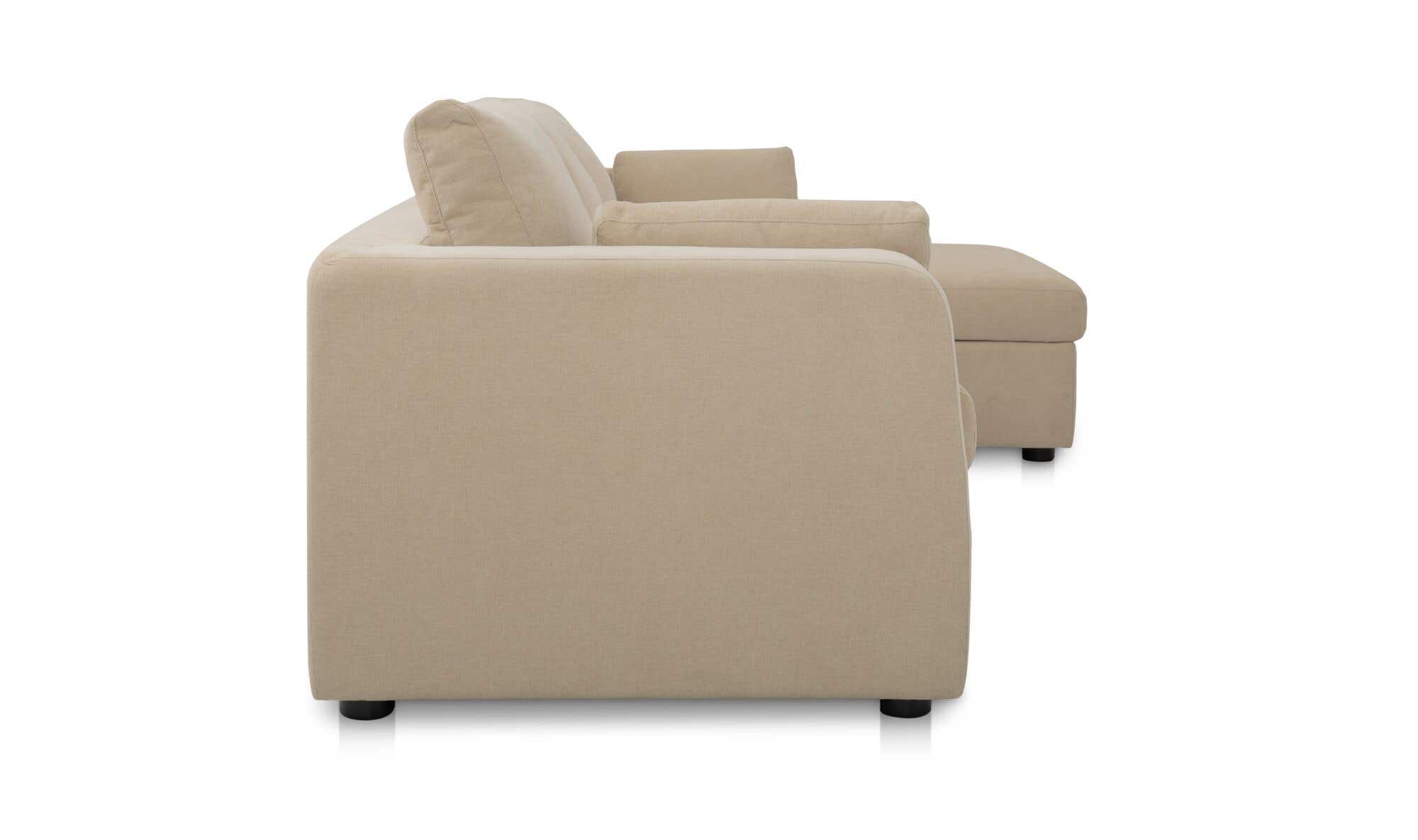 Burrow Sleeper Sectional With Storage Chaise Sand Right by Moe's Home Collection - view 7