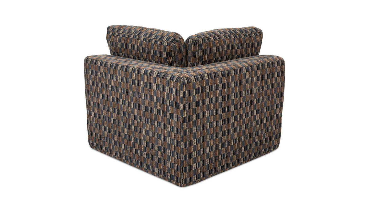Cates Corner Chair Navy And Brown by Moe's Home Collection - view 7