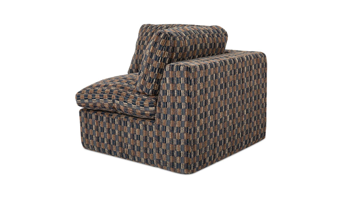 Cates Corner Chair Navy And Brown by Moe's Home Collection - view 6