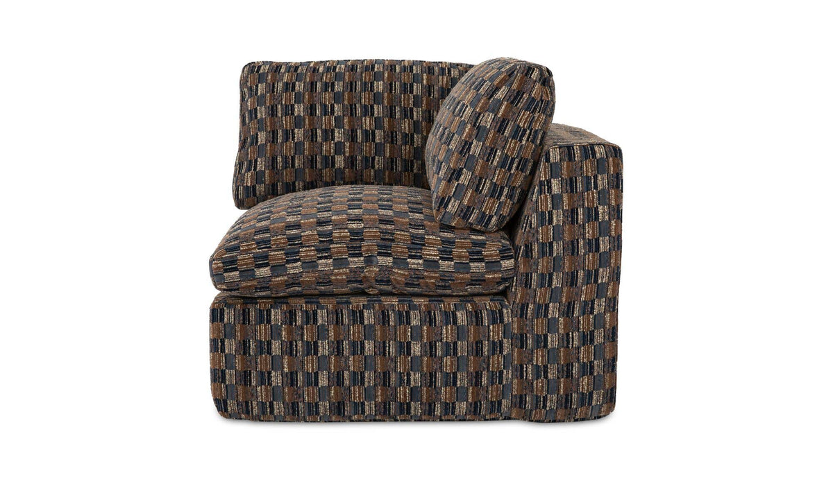 Cates Corner Chair Navy And Brown by Moe's Home Collection - view 10