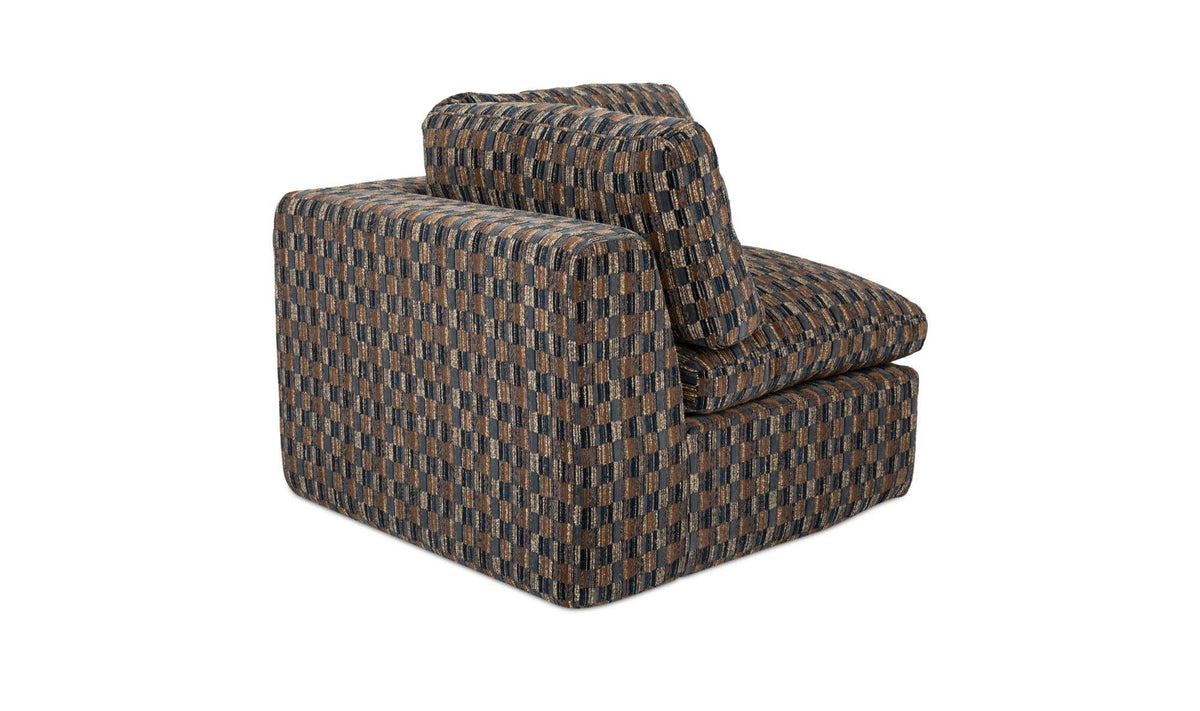 Cates Corner Chair Navy And Brown by Moe's Home Collection - view 8