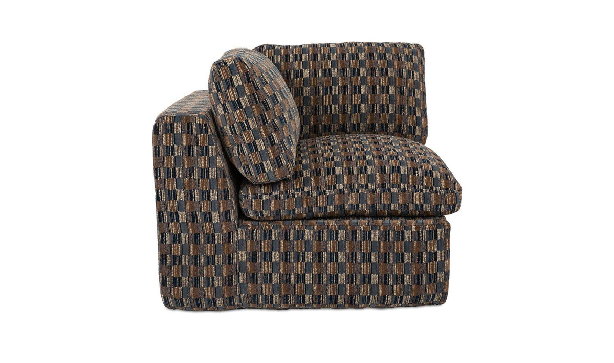 Cates Corner Chair Navy And Brown by Moe's Home Collection - view 4