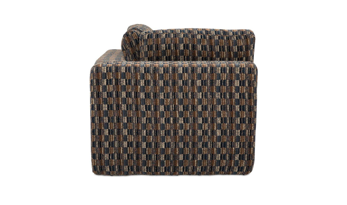 Cates Corner Chair Navy And Brown by Moe's Home Collection - view 5