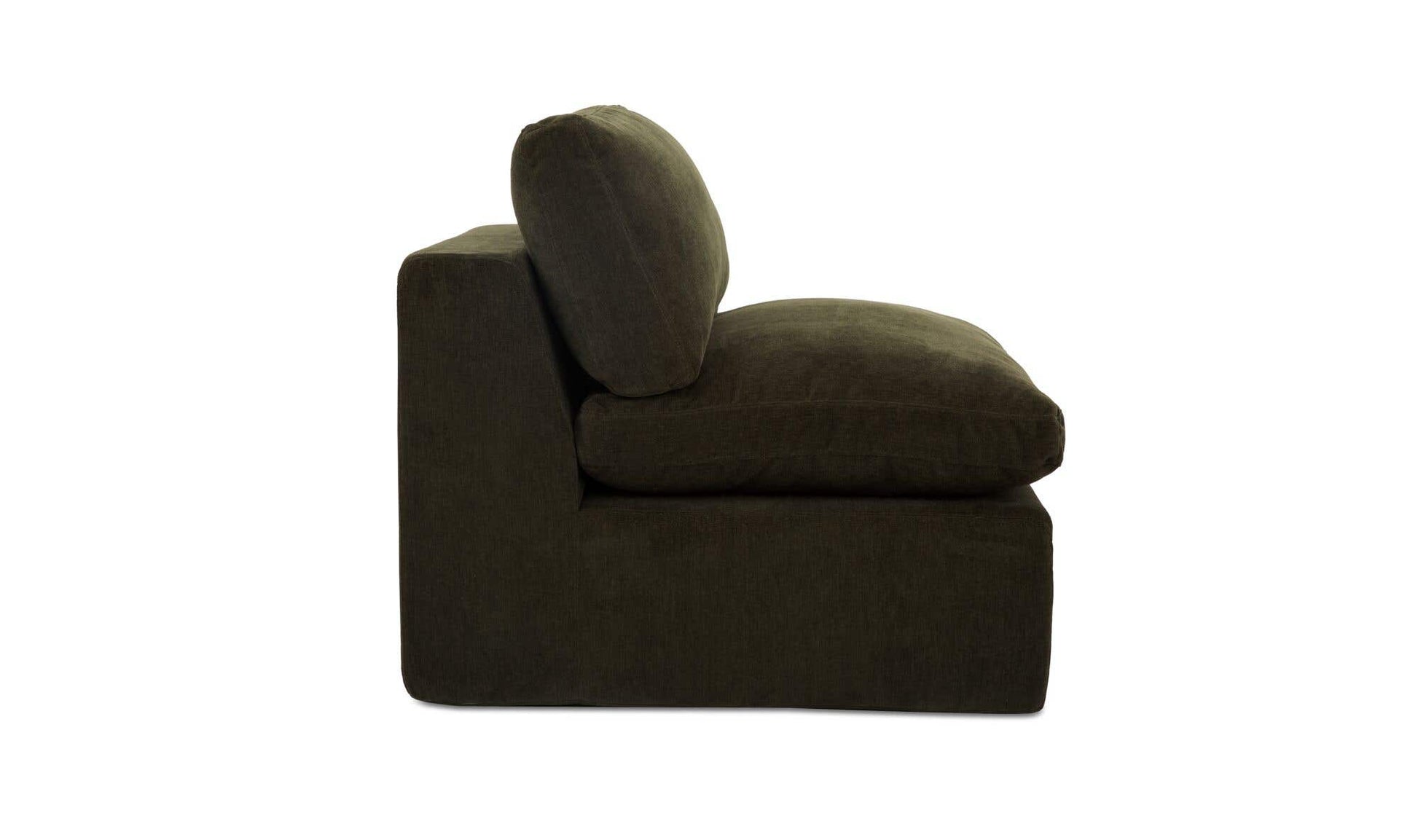 Cates Slipper Chair Dark Green by Moe's Home Collection - view 9