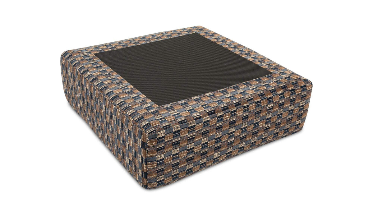 Cates Ottoman Navy And Brown by Moe's Home Collection - view 5