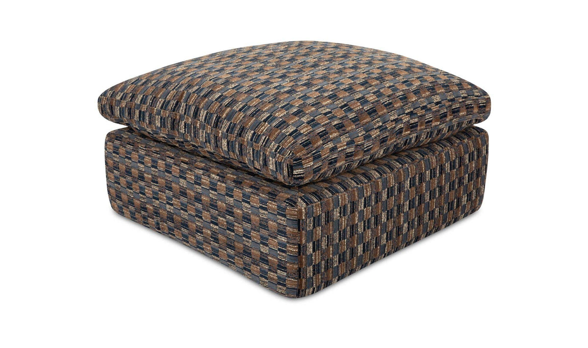 Cates Ottoman Navy And Brown by Moe's Home Collection - view 4
