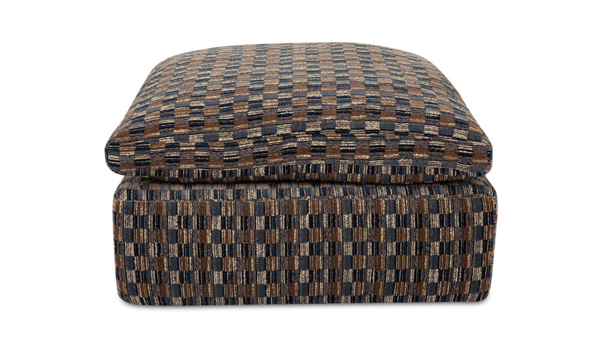 Cates Ottoman Navy And Brown by Moe's Home Collection - view 2