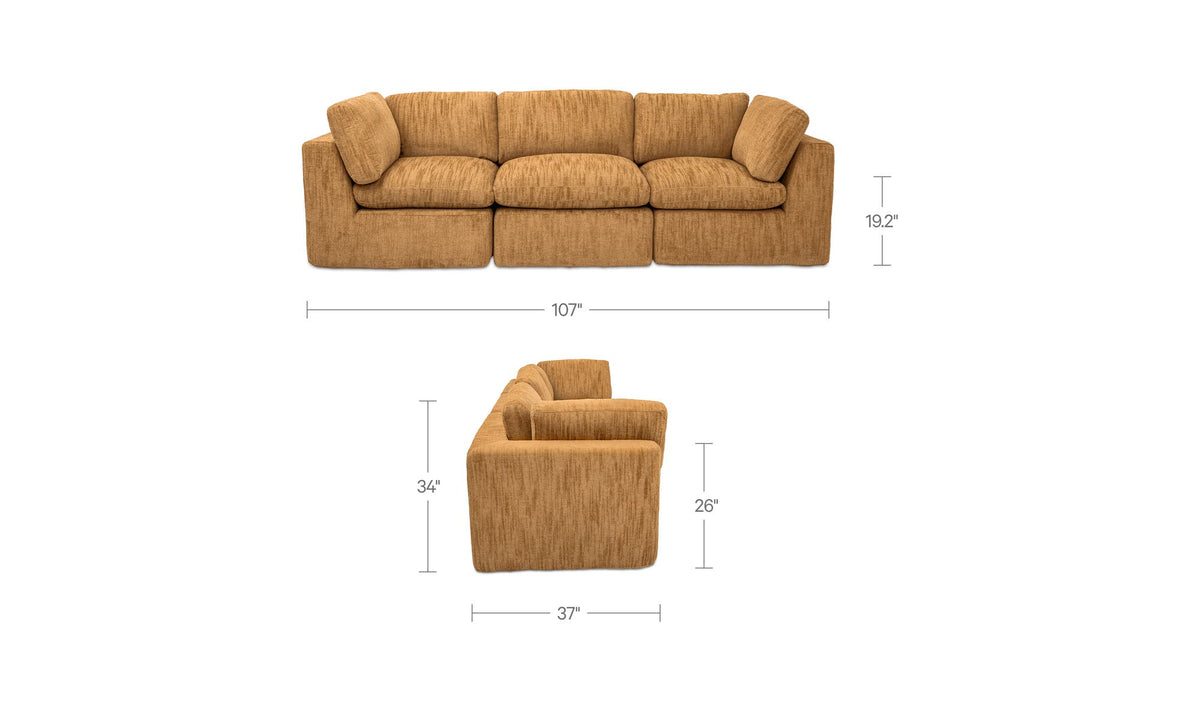 Cates Modular Sofa Golden Wheat by Moe's Home Collection - view 9