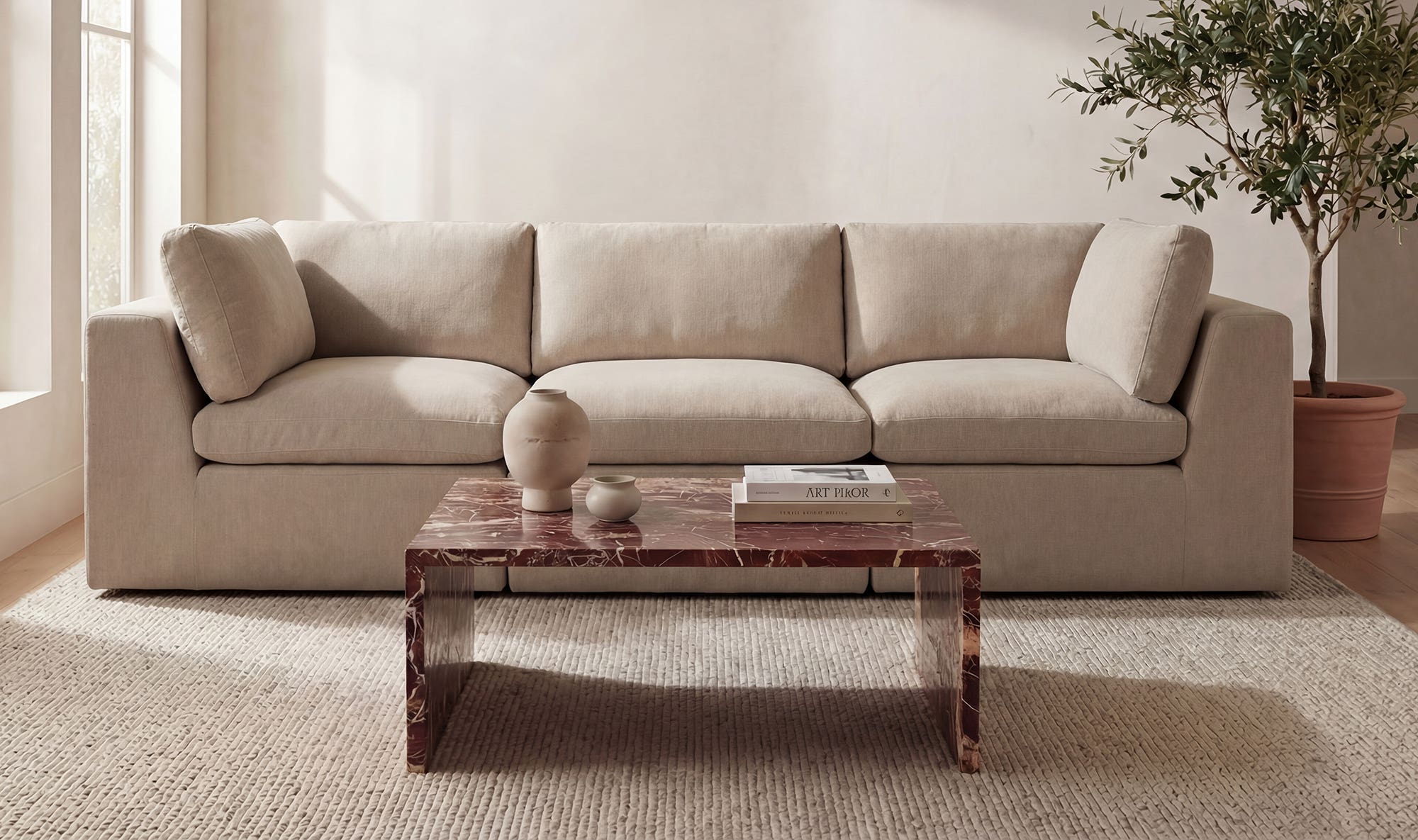 Cates Modular Sofa Pebble by Moe's Home Collection - view 7