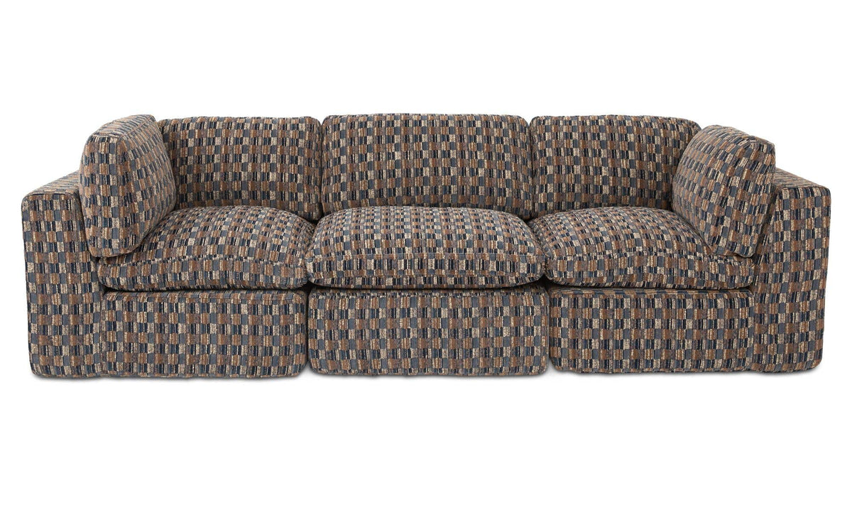 Cates Modular Sofa Navy And Brown by Moe's Home Collection - view 2
