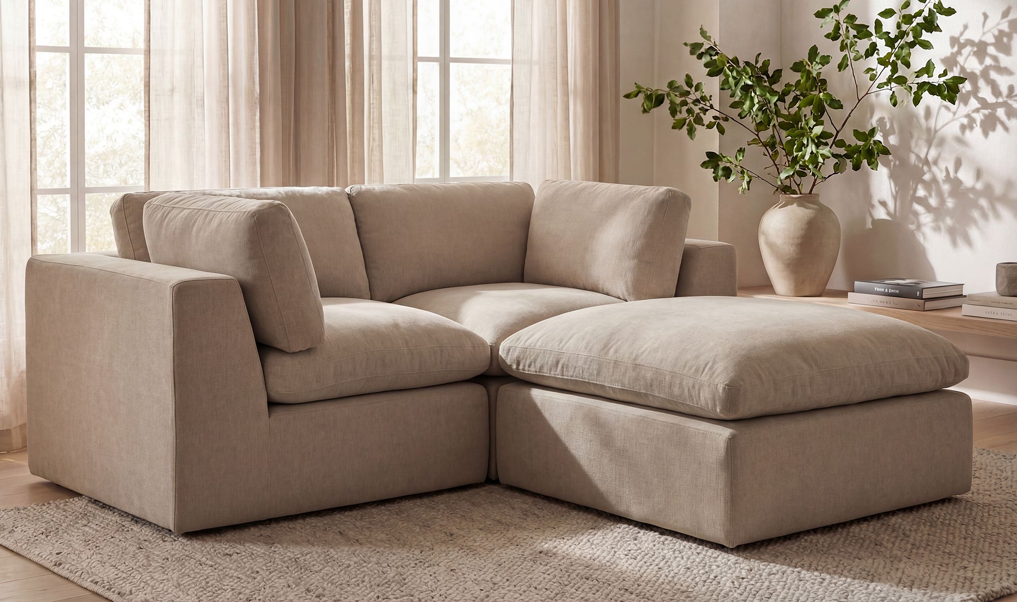 Cates Nook Modular Sectional Pebble by Moe's Home Collection - view 7