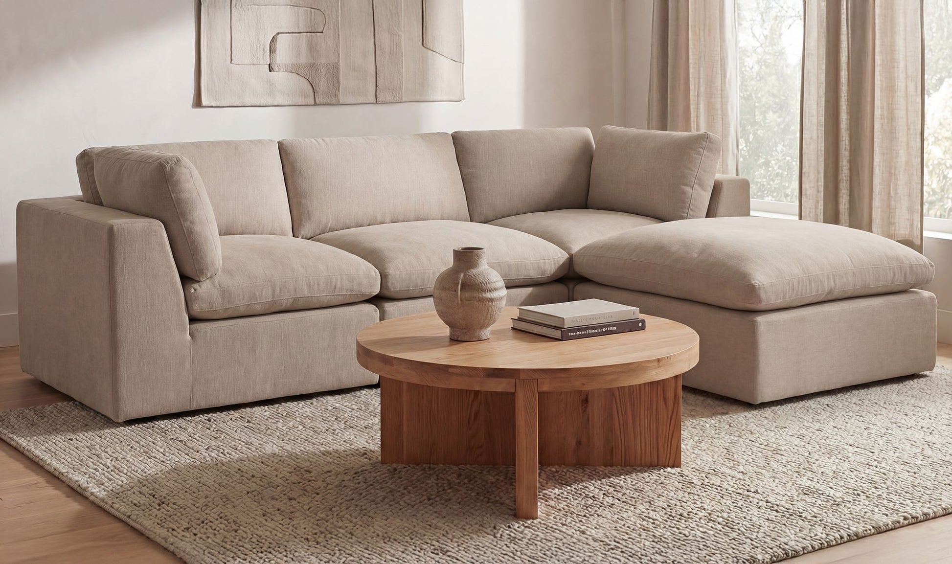 Cates Lounge Modular Sectional Pebble by Moe's Home Collection - view 8