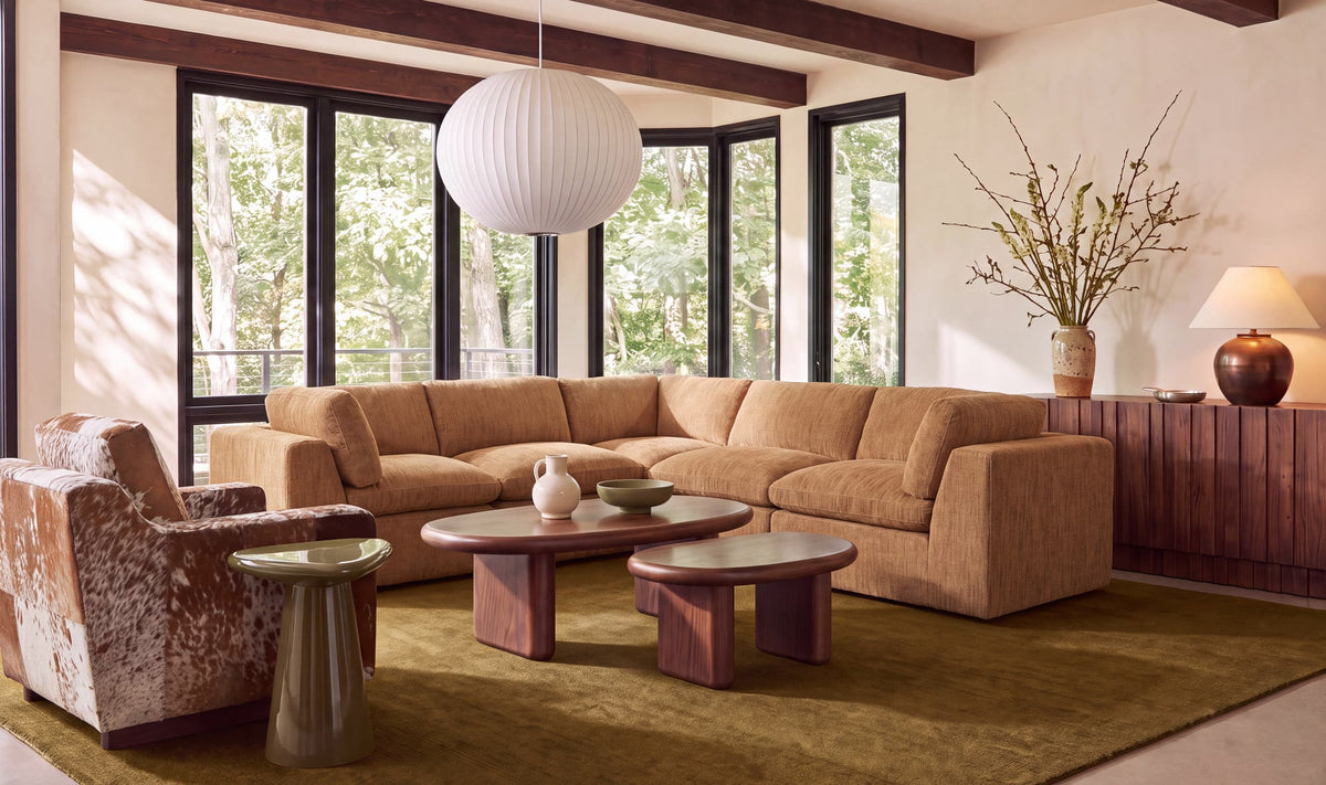Cates Classic L Modular Sectional Golden Wheat by Moe's Home Collection - view 3