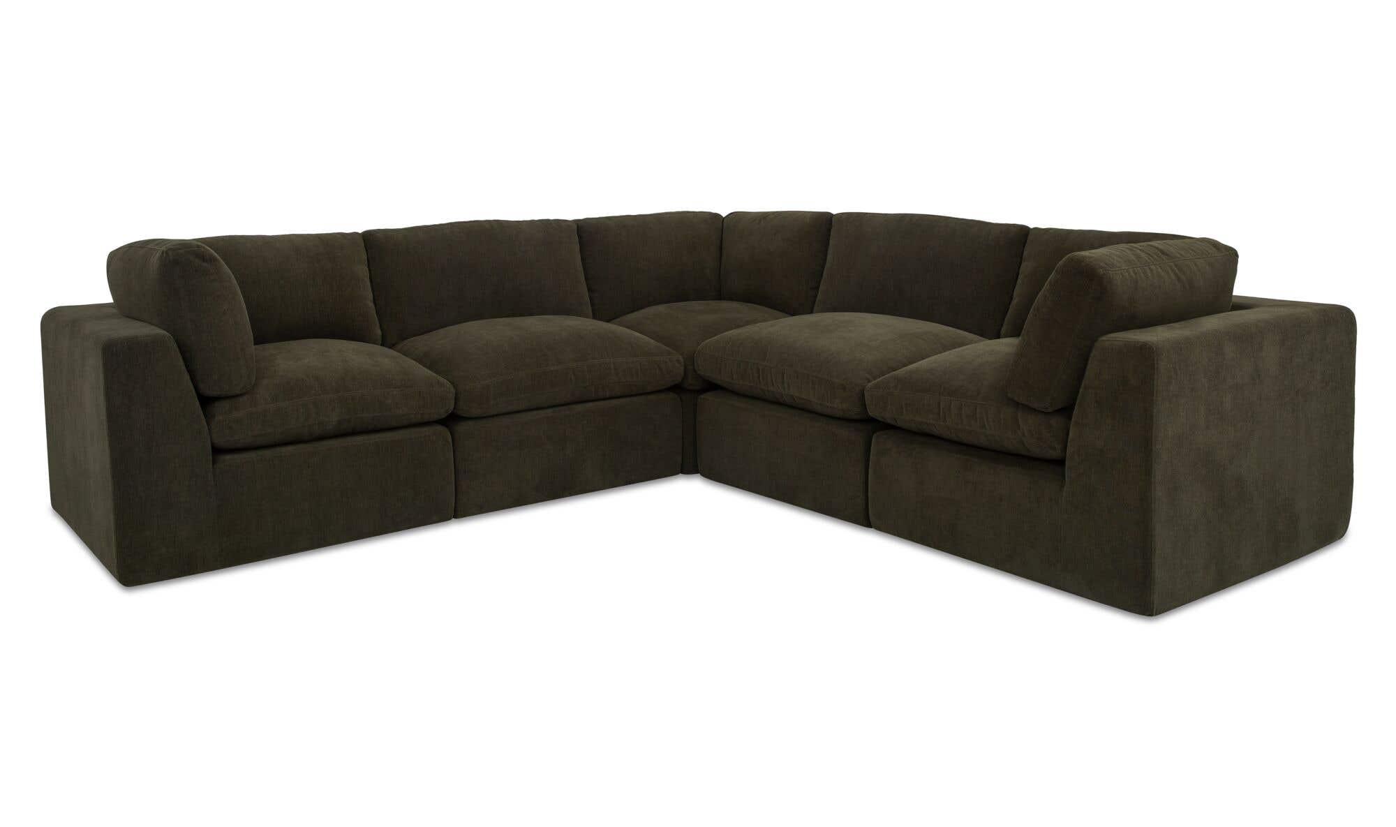 Cates Classic L Modular Sectional Dark Green by Moe's Home Collection - view 8