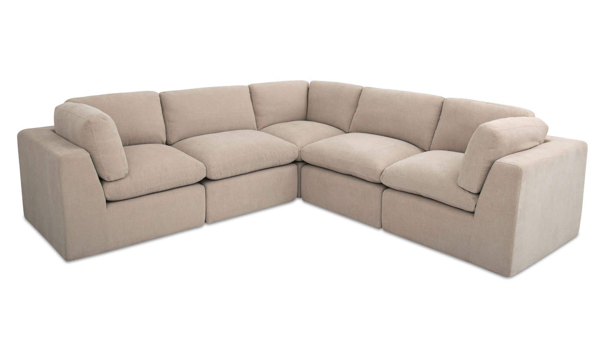 Cates Classic L Modular Sectional Pebble by Moe's Home Collection - view 8