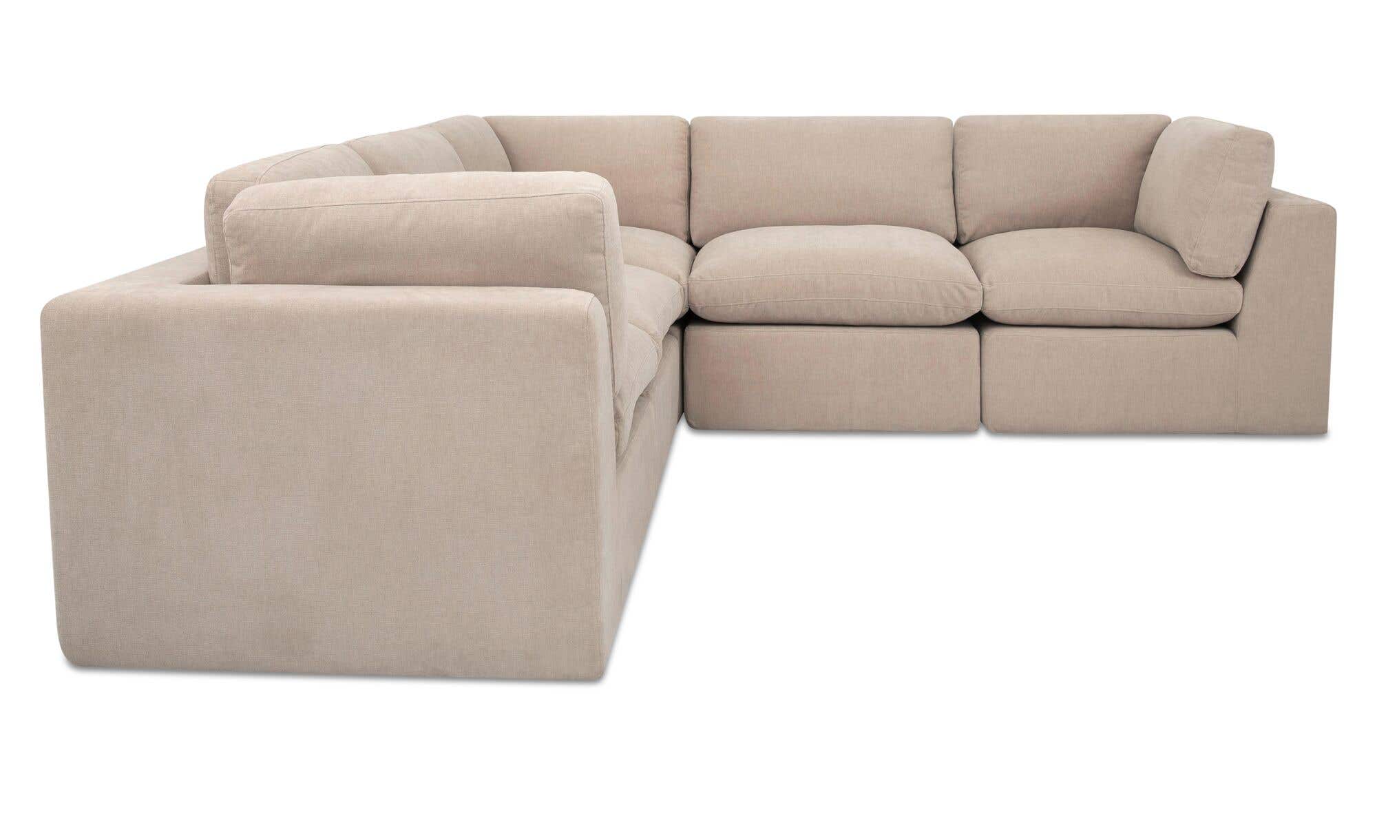Cates Classic L Modular Sectional Pebble by Moe's Home Collection - view 9