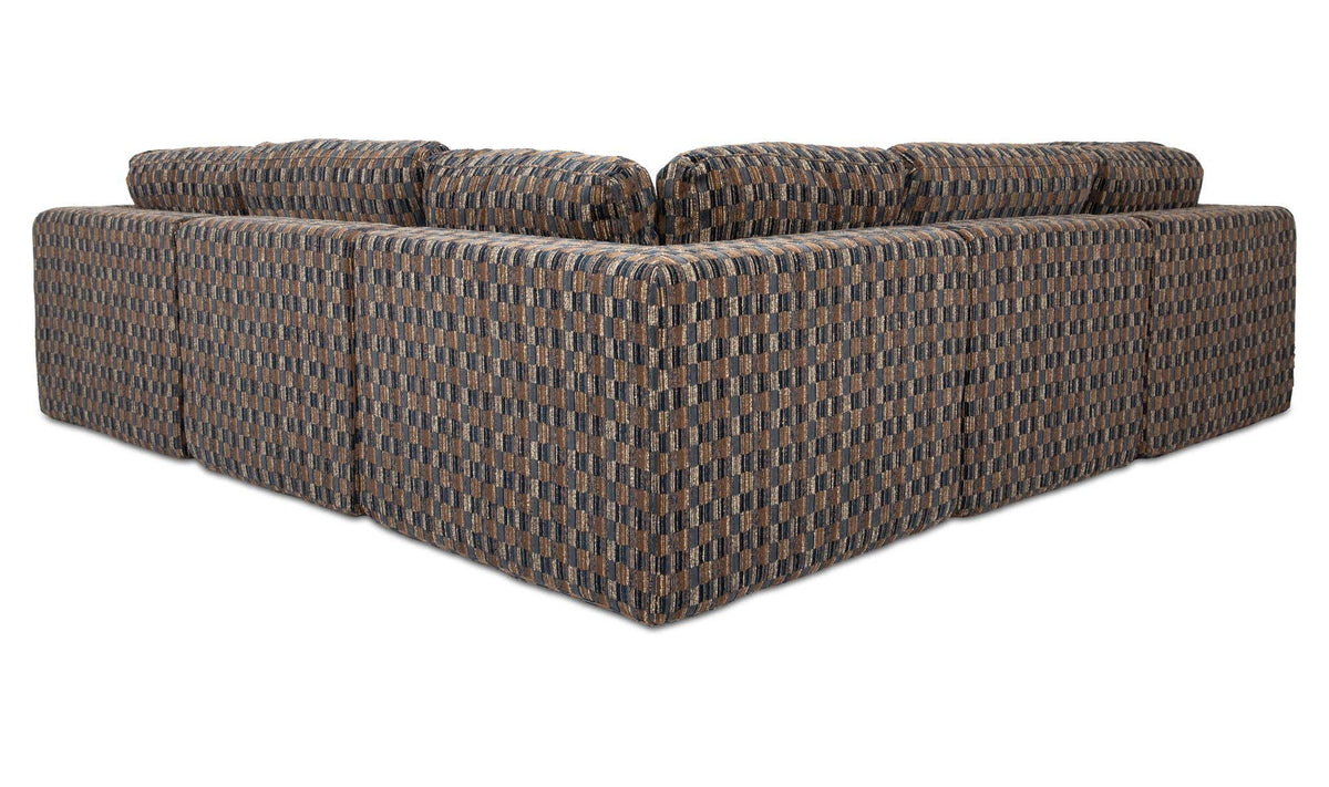 Cates Classic L Modular Sectional Navy And Brown by Moe's Home Collection - view 6