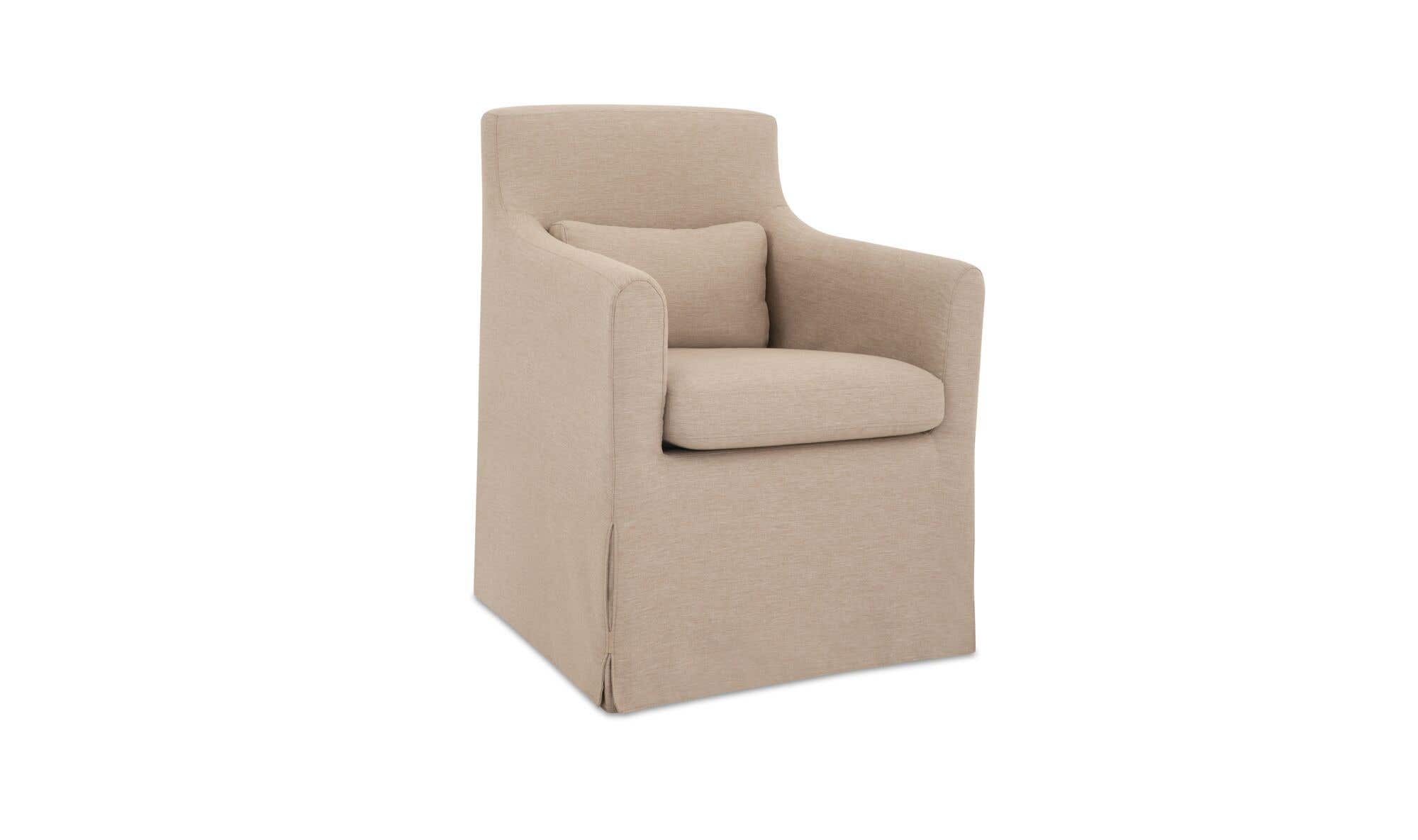 Lydia Outdoor Slipcover Dining Chair Light Brown by Moe's Home Collection - view 6