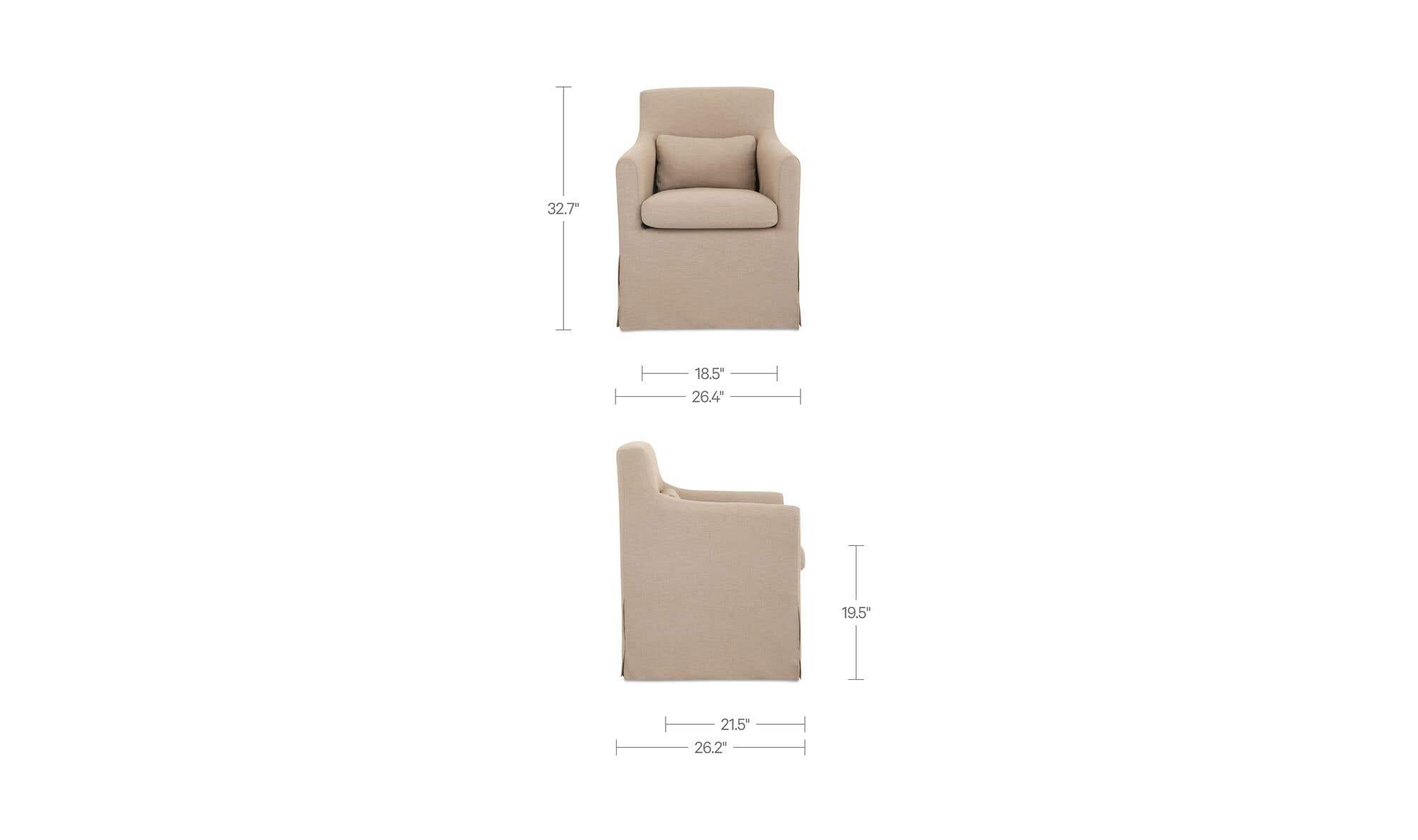 Lydia Outdoor Slipcover Dining Chair Light Brown by Moe's Home Collection - view 11