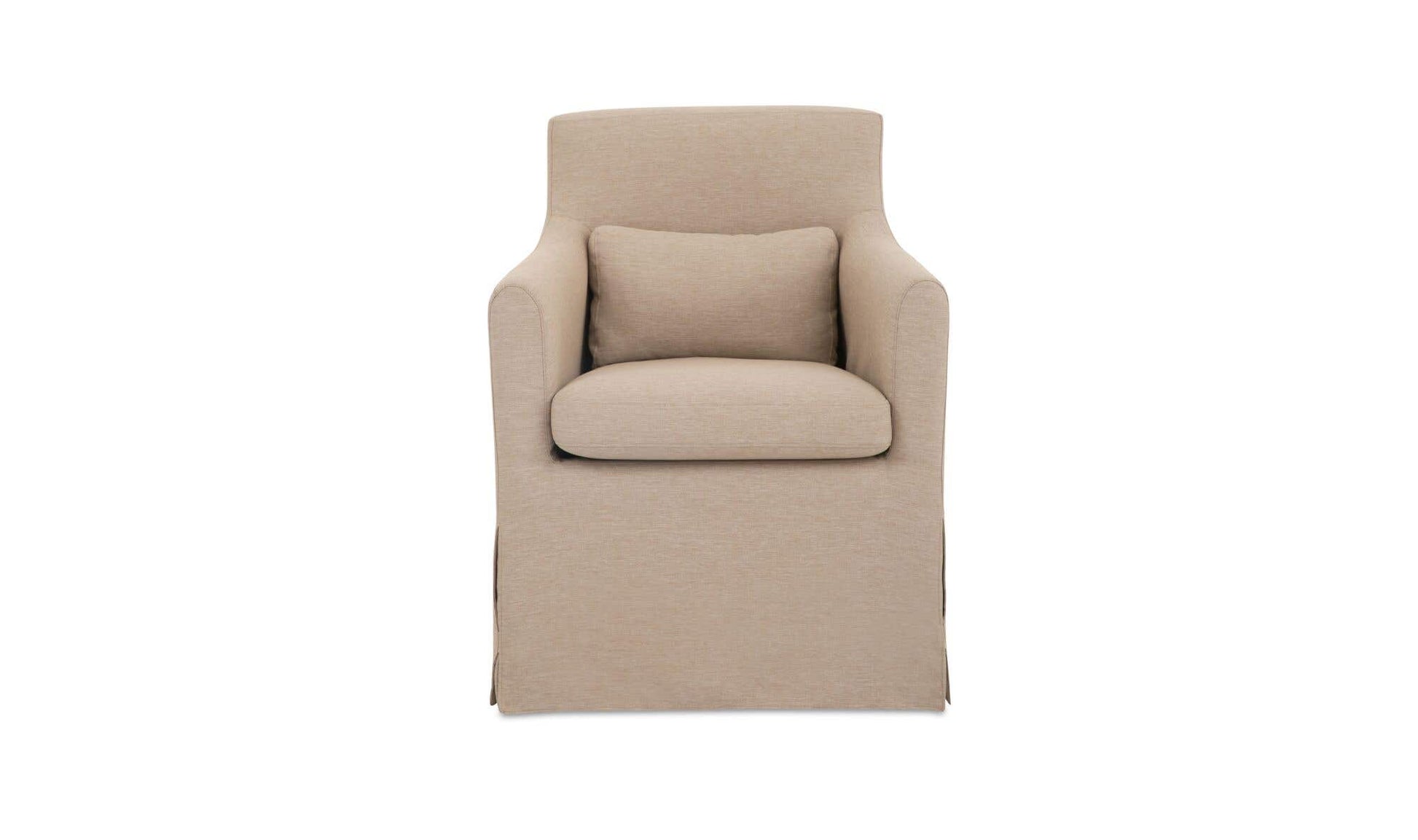 Lydia Outdoor Slipcover Dining Chair Light Brown by Moe's Home Collection - view 4