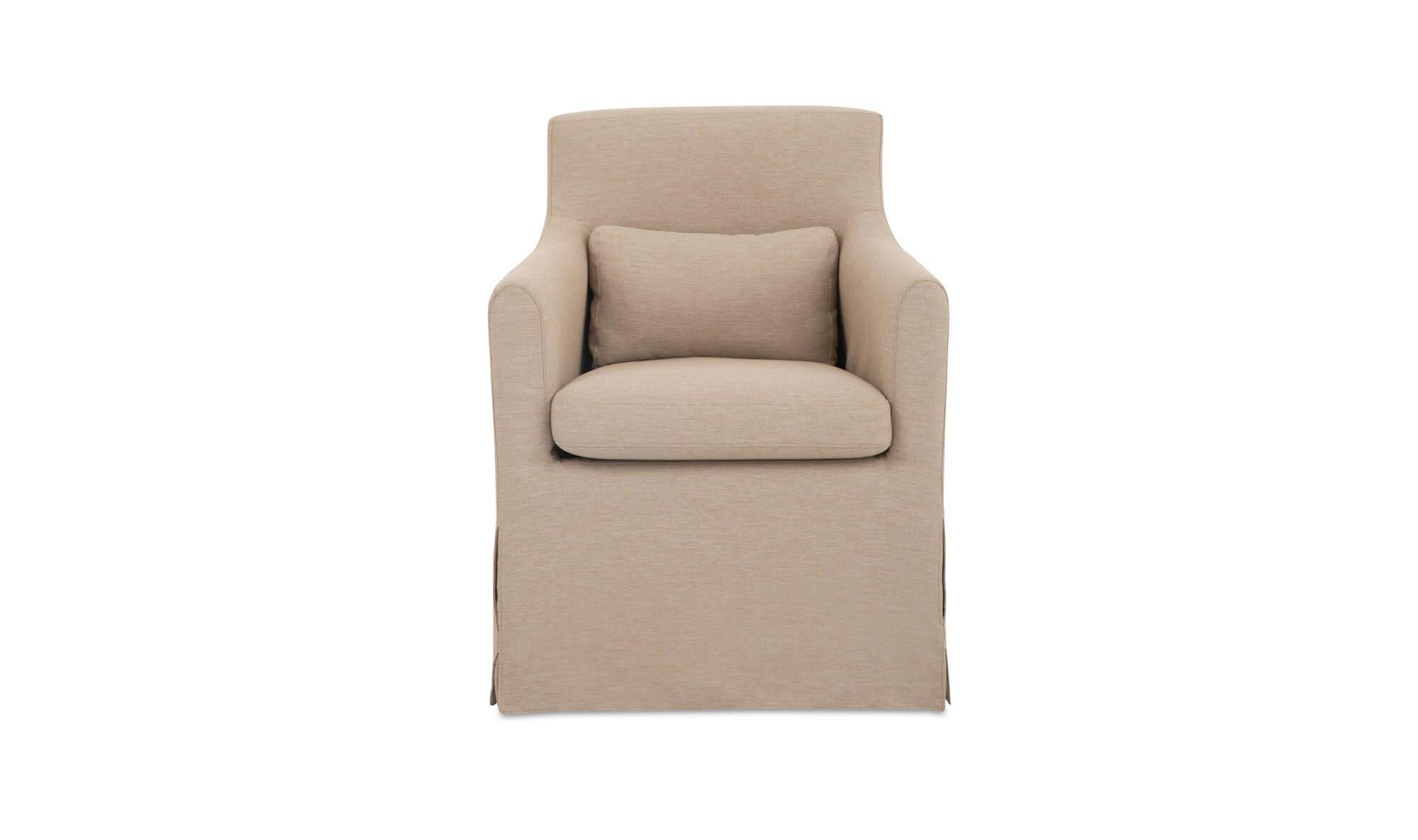 Lydia Outdoor Slipcover Dining Chair Light Brown by Moe's Home Collection - view 4