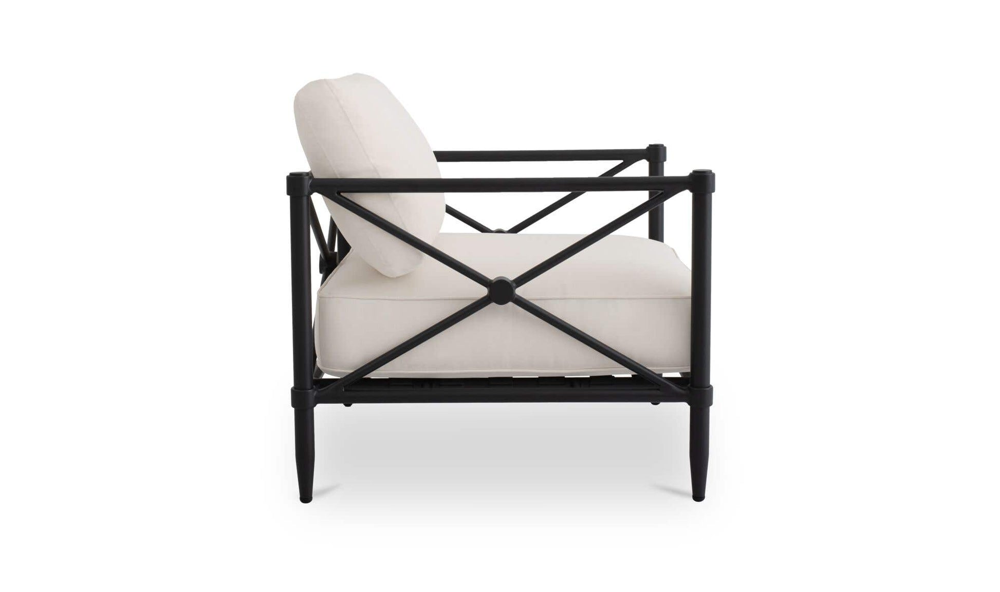Willow Outdoor Accent Chair Cream by Moe's Home Collection - view 7
