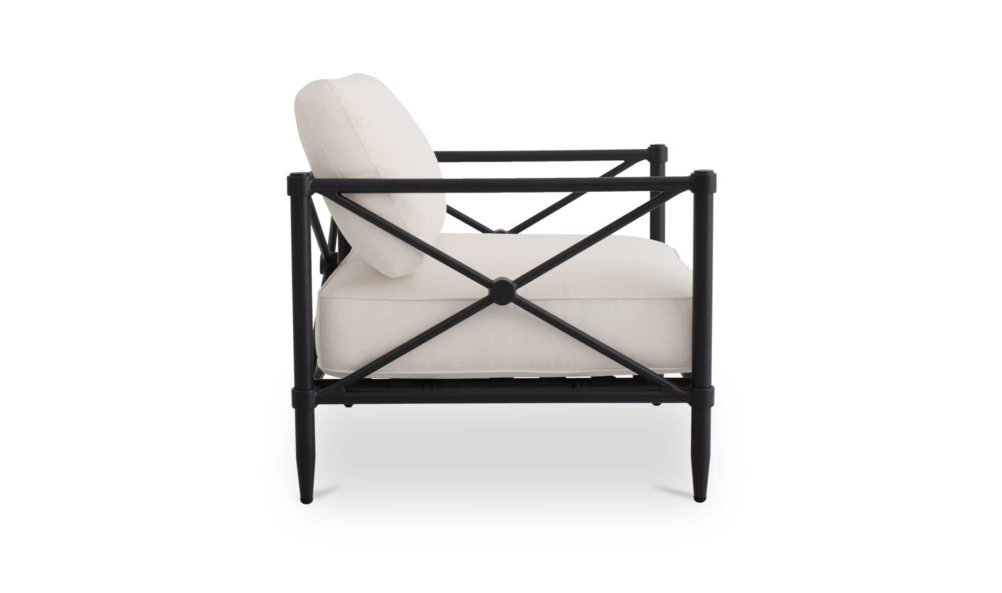 Willow Outdoor Accent Chair Cream by Moe's Home Collection - view 7