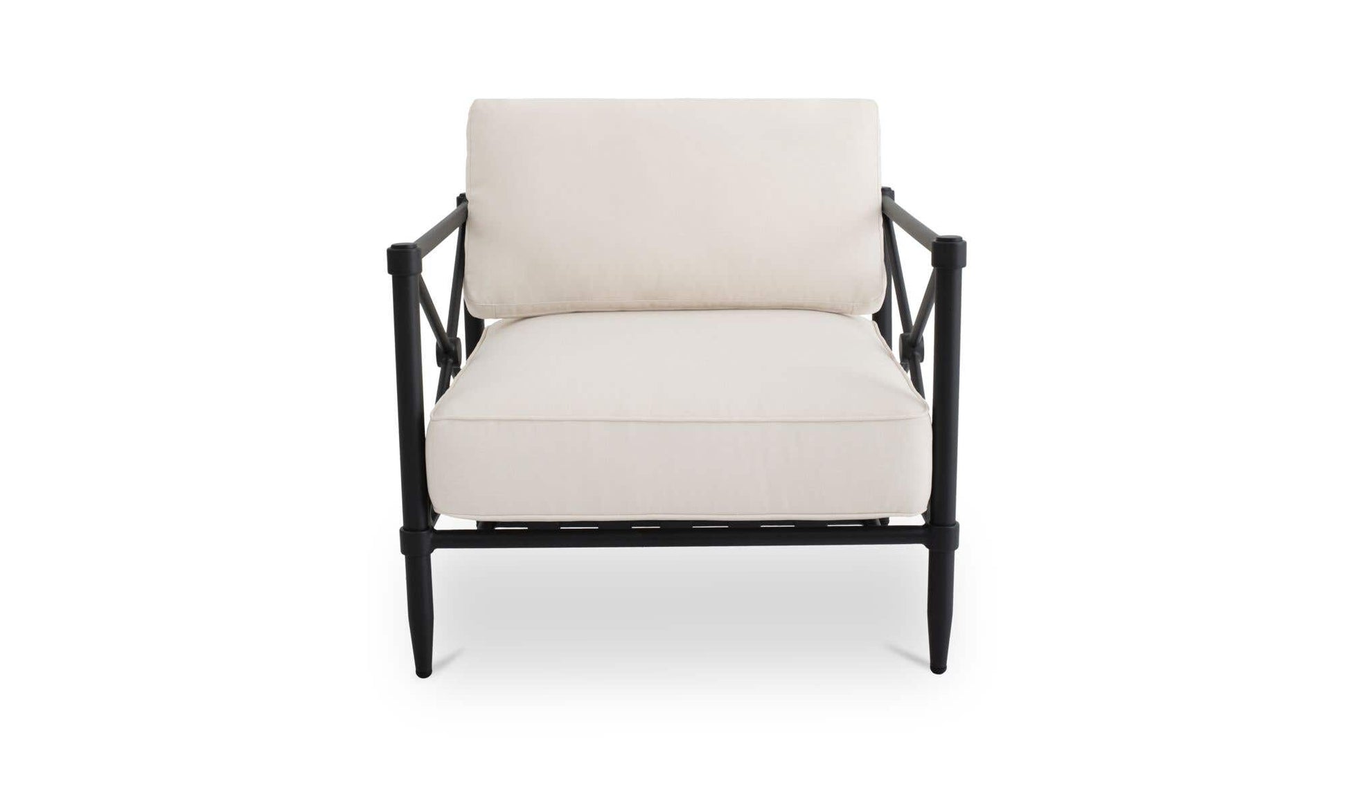 Willow Outdoor Accent Chair Cream by Moe's Home Collection - view 4