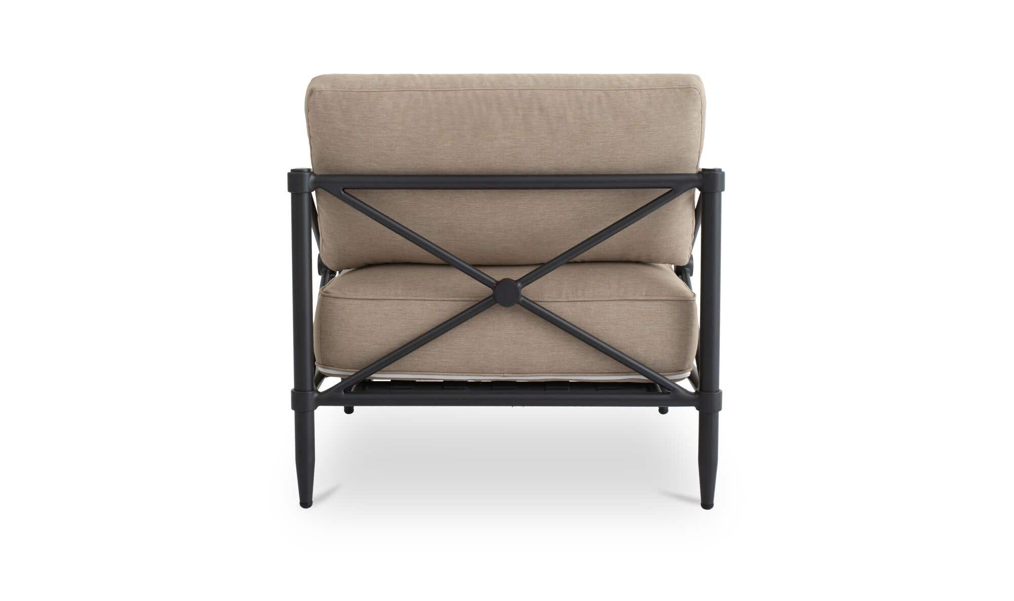 Willow Outdoor Accent Chair Light Brown by Moe's Home Collection - view 8