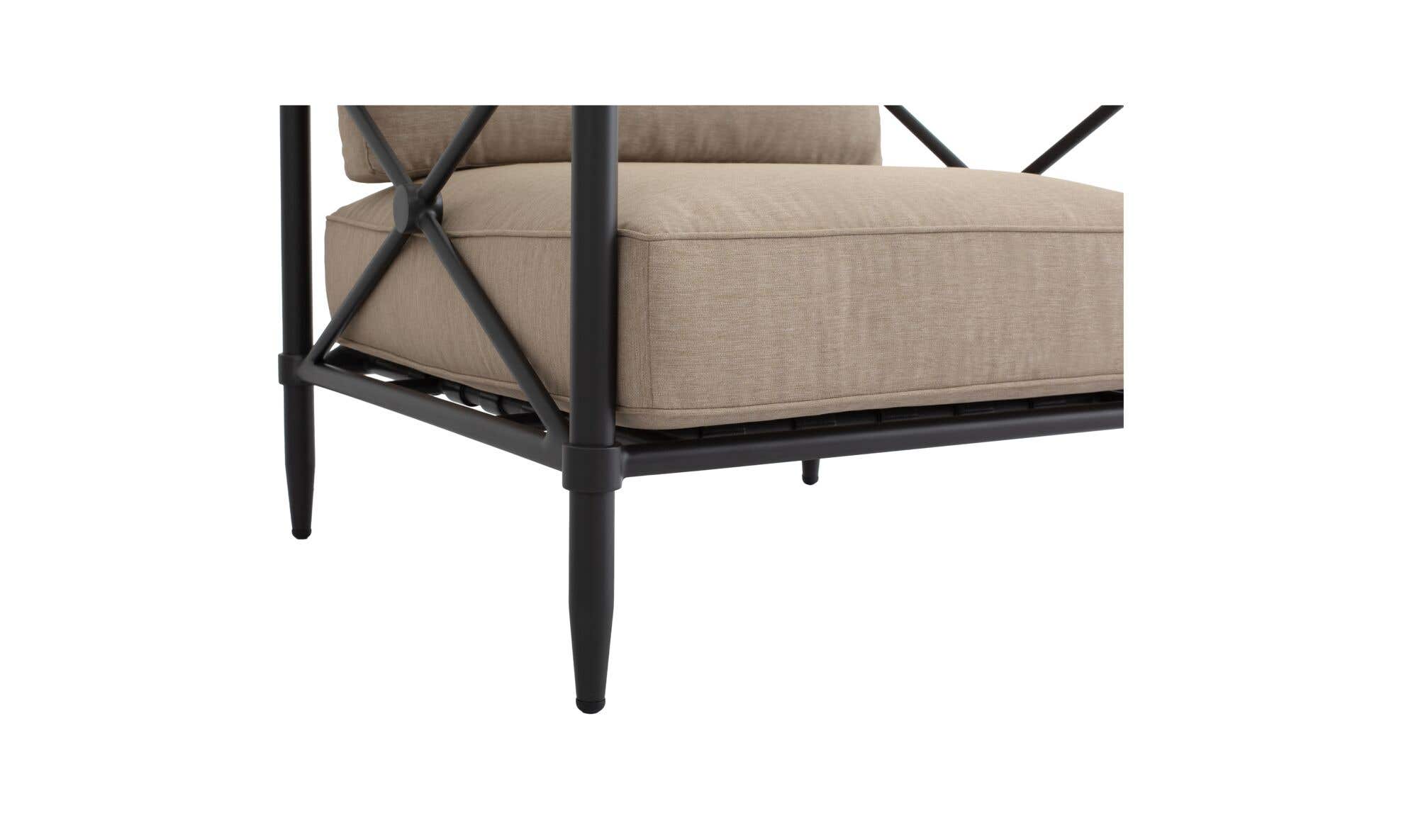Willow Outdoor Accent Chair Light Brown by Moe's Home Collection - view 9