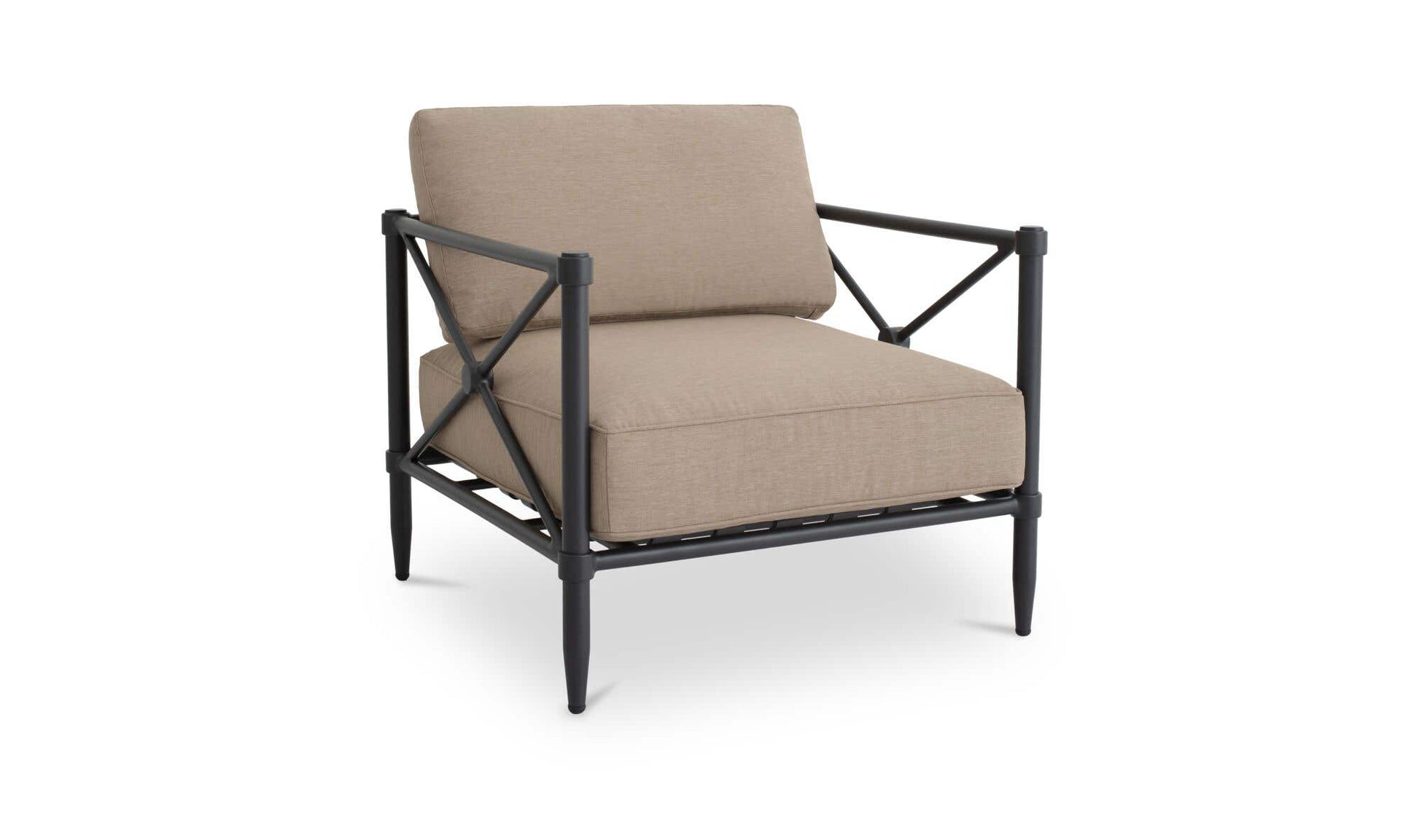 Willow Outdoor Accent Chair Light Brown by Moe's Home Collection - view 6