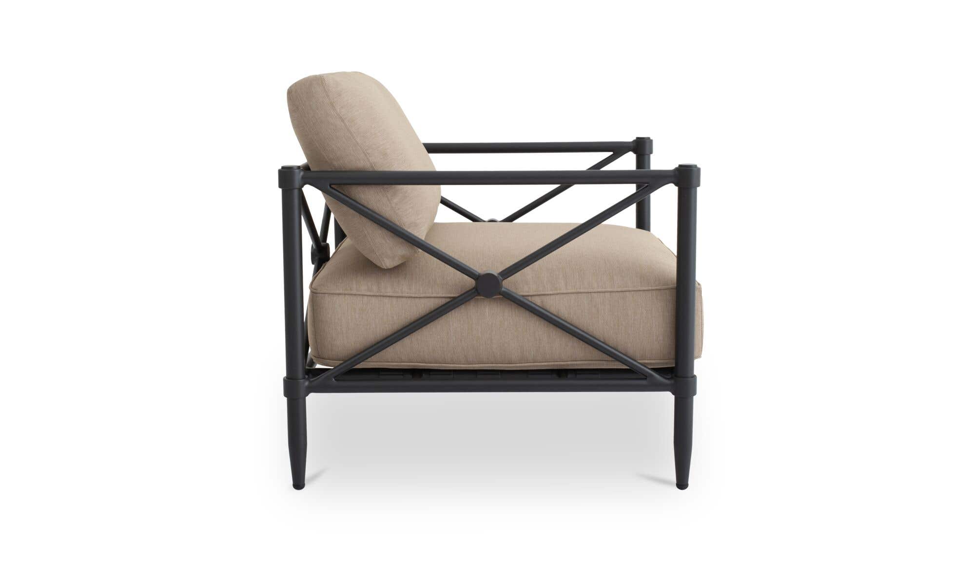 Willow Outdoor Accent Chair Light Brown by Moe's Home Collection - view 7