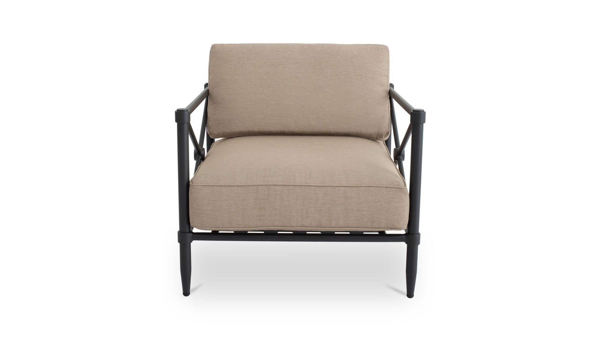 Willow Outdoor Accent Chair Light Brown by Moe's Home Collection - view 4