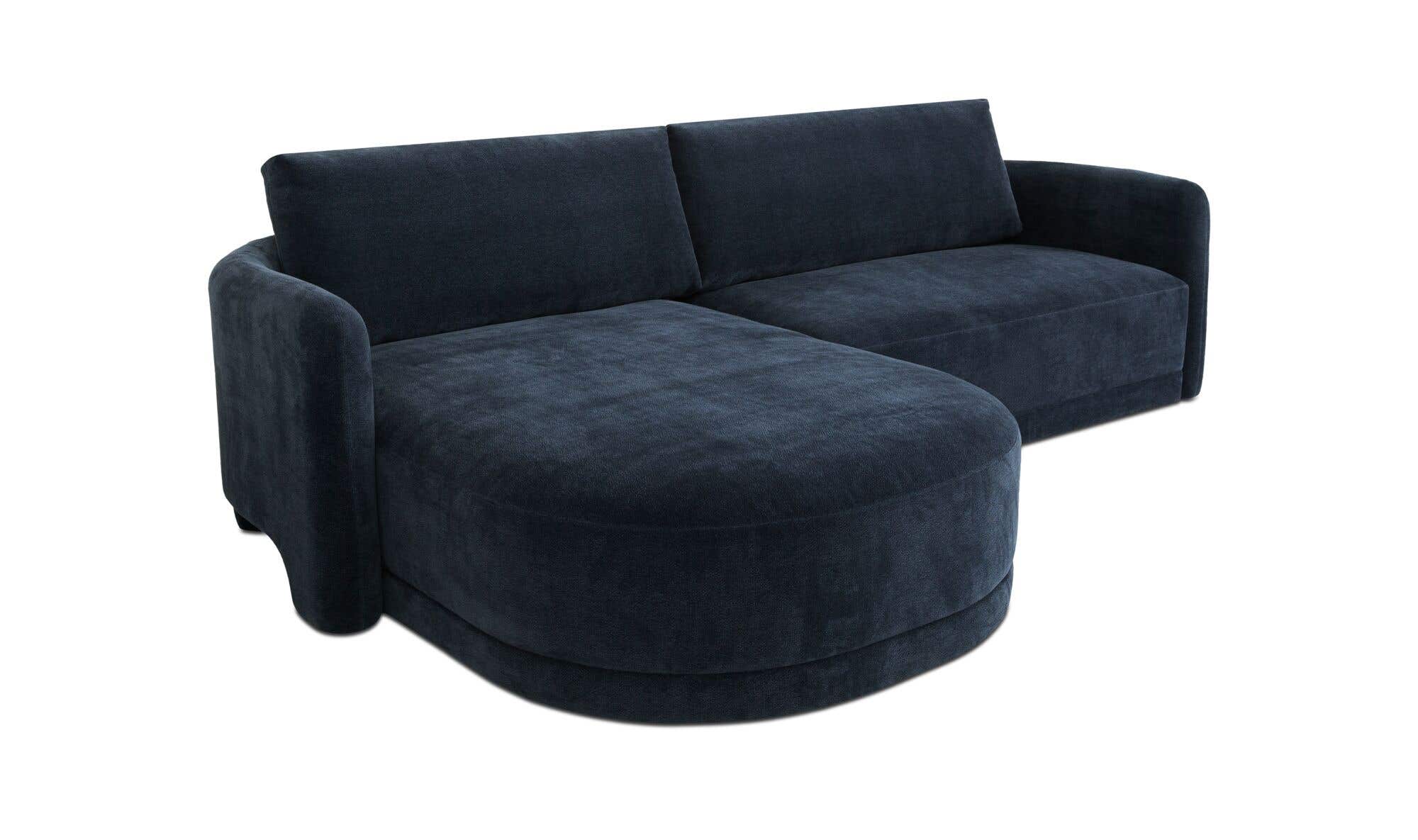 Emmy Sectional Dark Blue Left by Moe's Home Collection - view 6