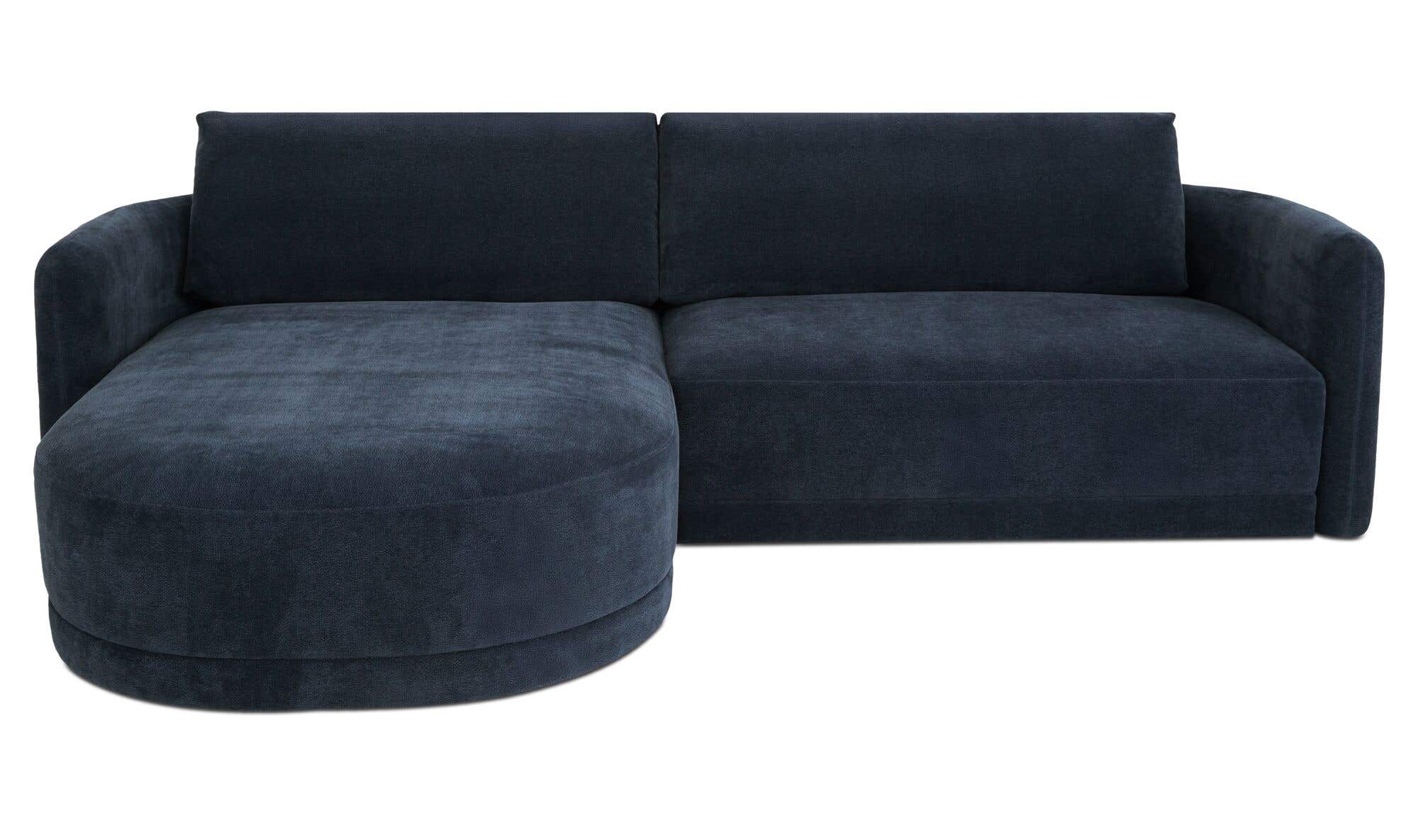Emmy Sectional Dark Blue Left by Moe's Home Collection - view 4