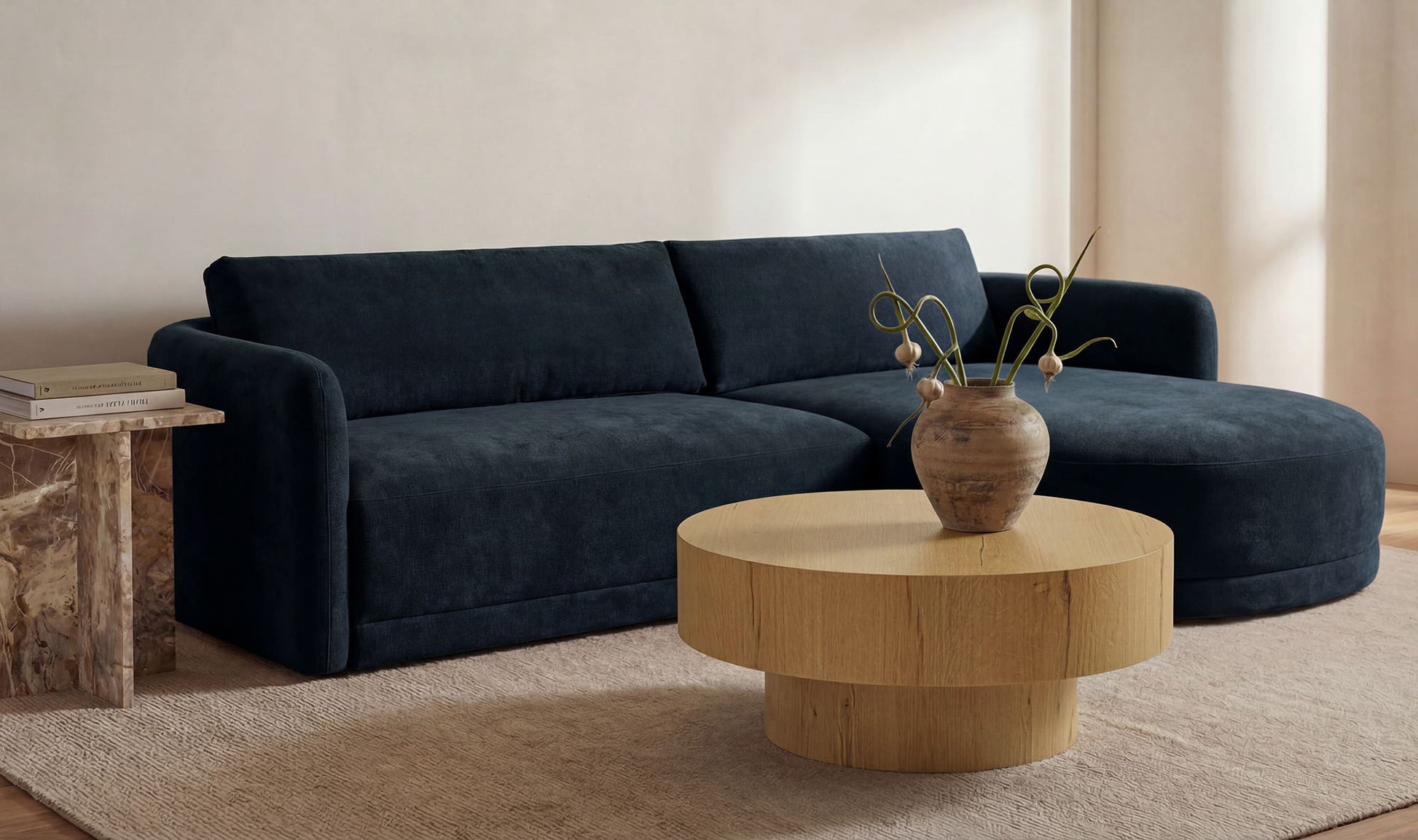 Emmy Sectional Dark Blue Right by Moe's Home Collection - view 5