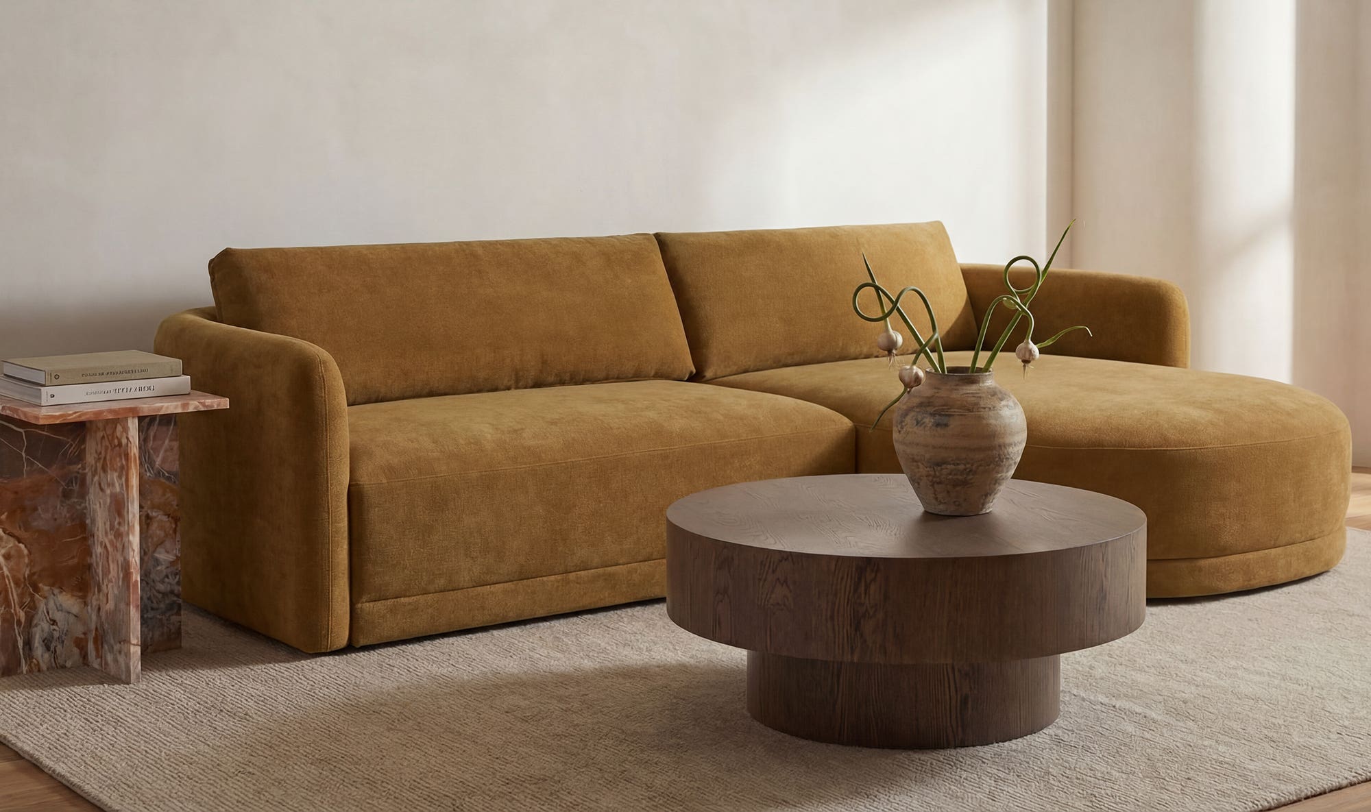 Emmy Sectional Ginger Right by Moe's Home Collection - view 5