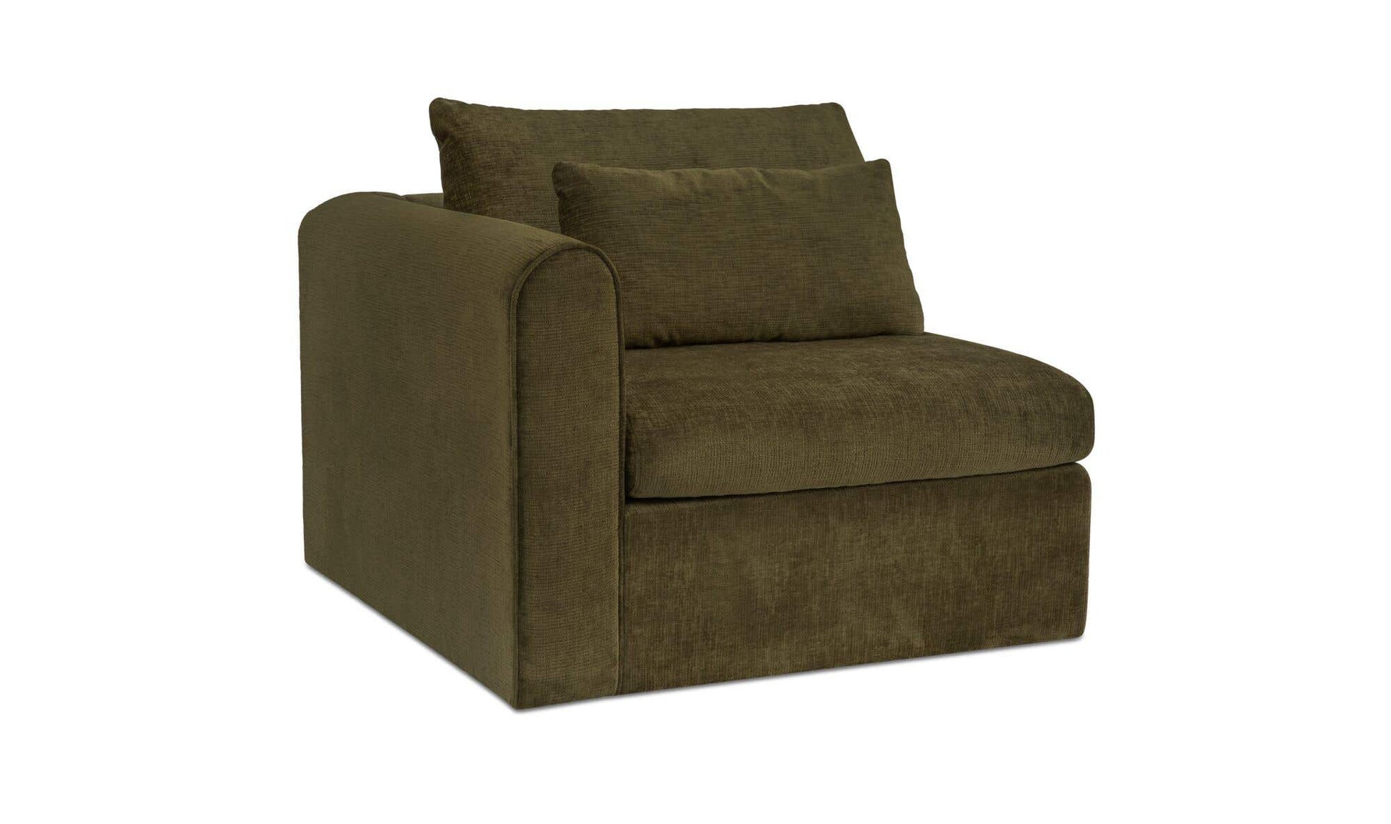 Swift Left Arm Facing Chair Dark Green by Moe's Home Collection - view 5