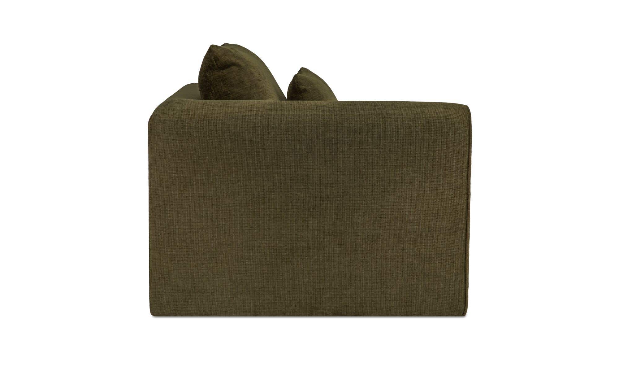 Swift Left Arm Facing Chair Dark Green by Moe's Home Collection - view 6