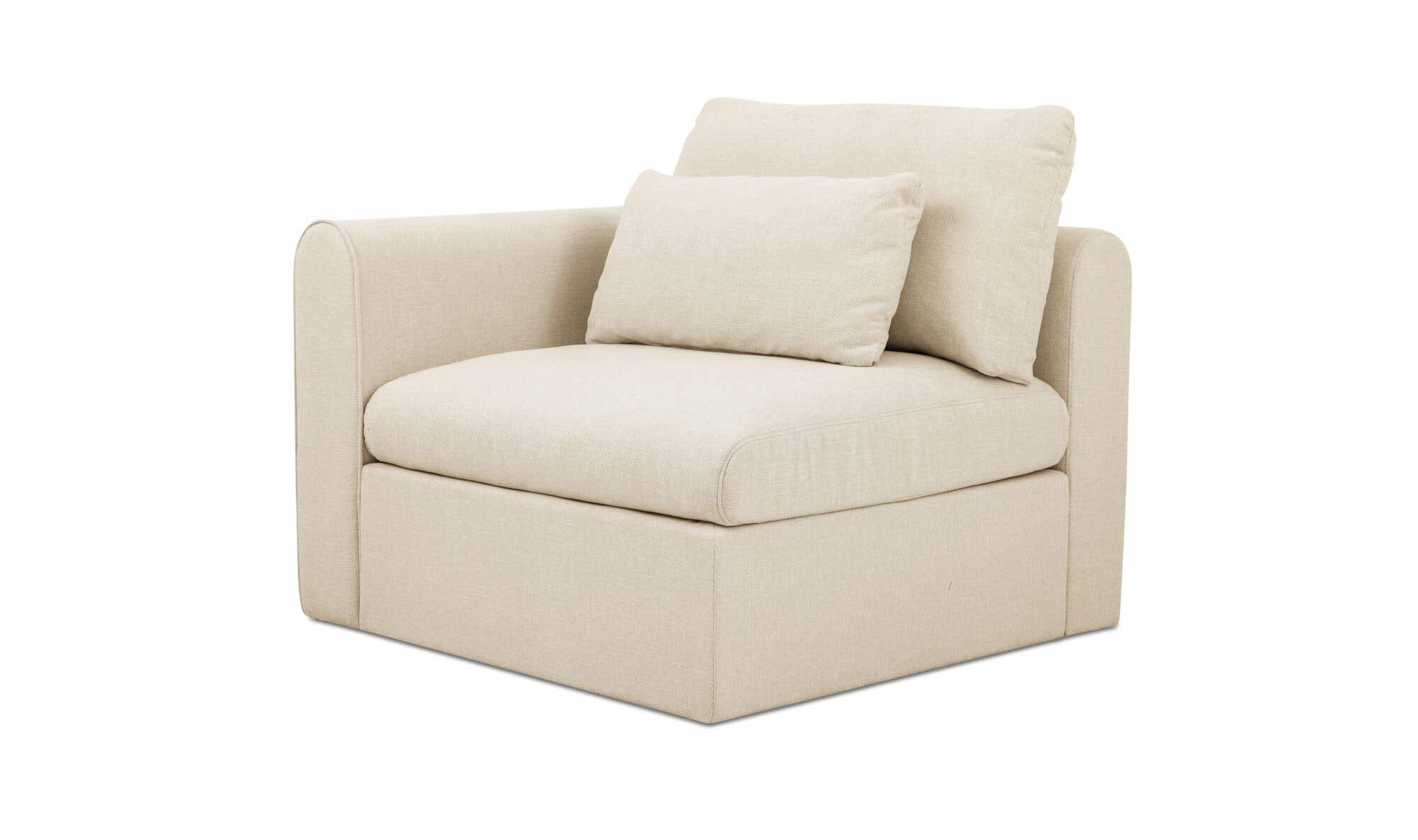 Swift Left Arm Facing Chair Light Beige by Moe's Home Collection - view 6