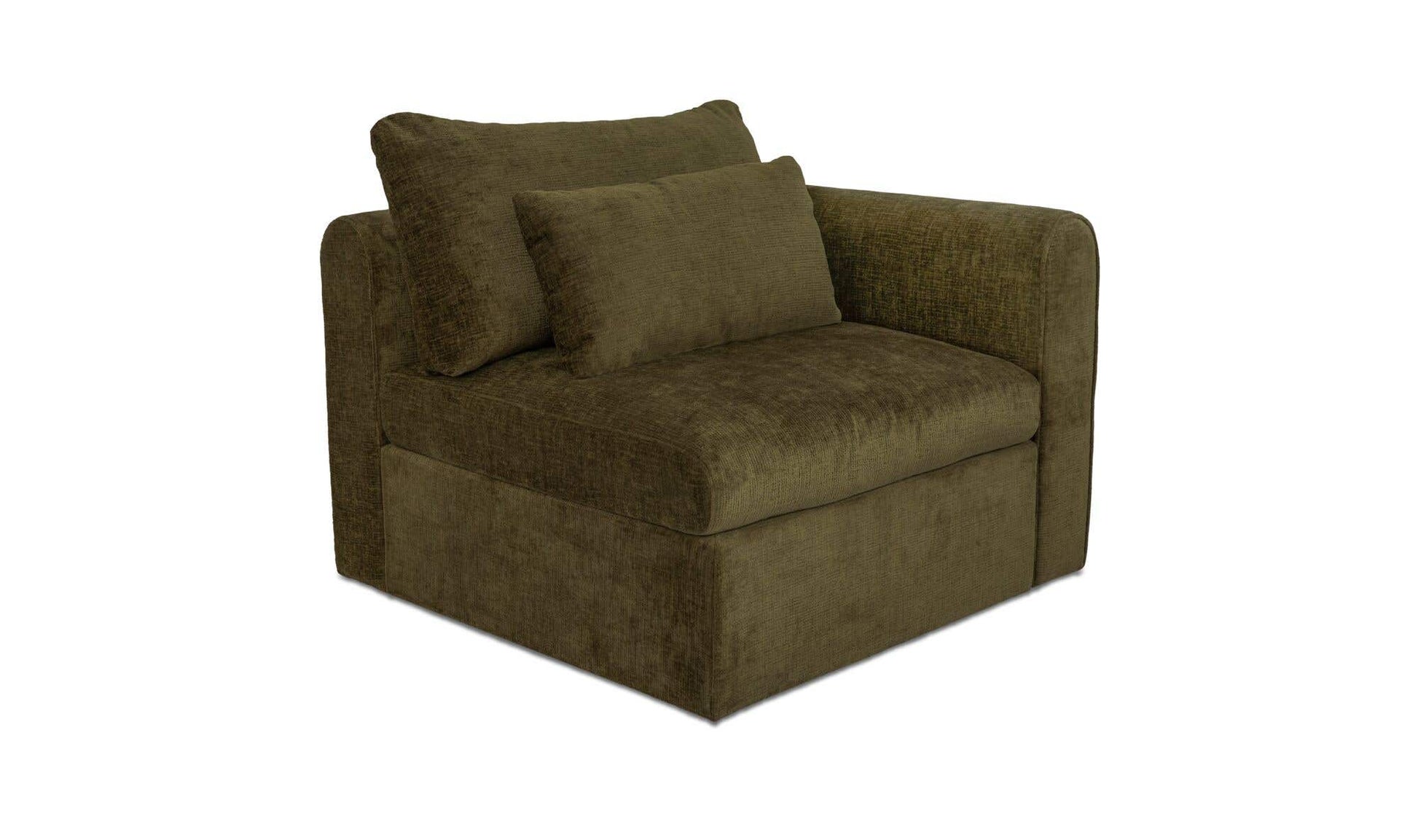 Swift Right Arm Facing Chair Dark Green by Moe's Home Collection - view 5