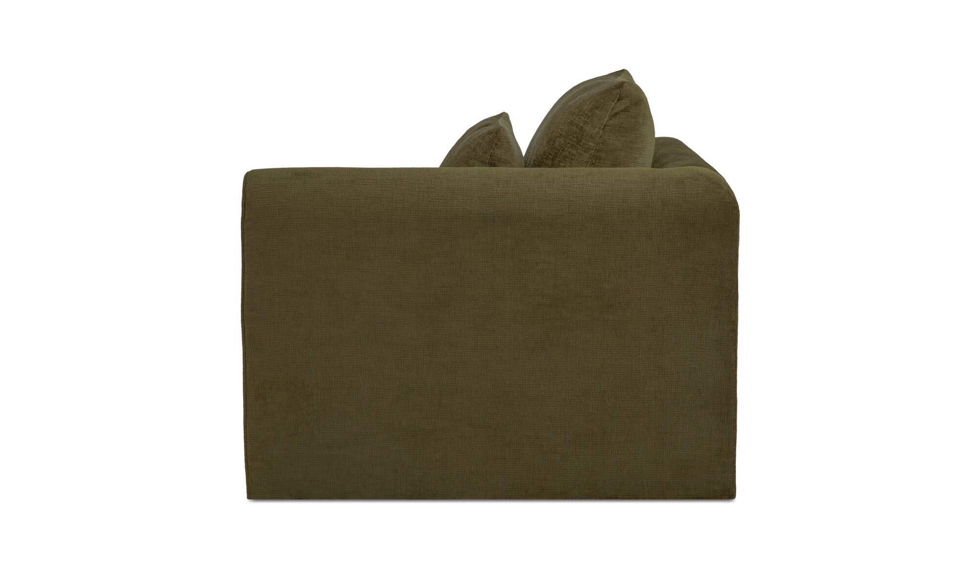 Swift Right Arm Facing Chair Dark Green by Moe's Home Collection - view 6