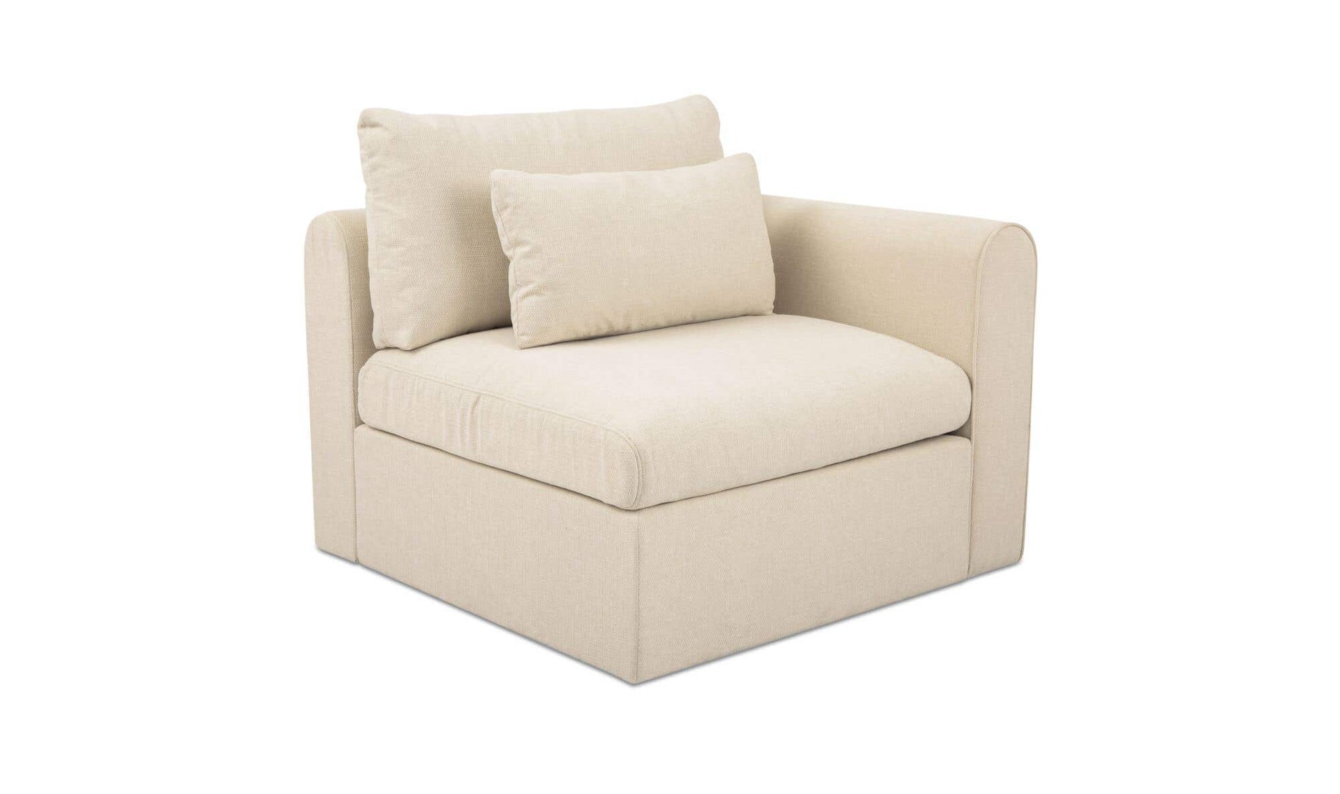 Swift Right Arm Facing Chair Light Beige by Moe's Home Collection - view 5