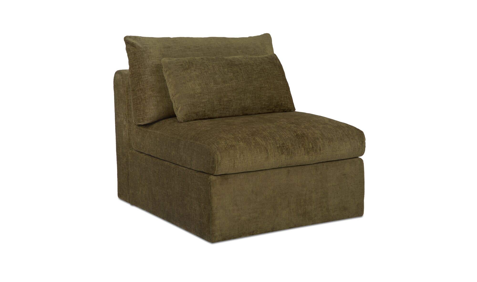 Swift Slipper Chair Dark Green by Moe's Home Collection - view 5