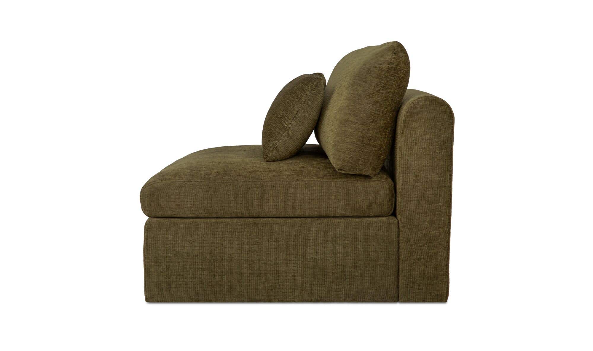 Swift Slipper Chair Dark Green by Moe's Home Collection - view 7