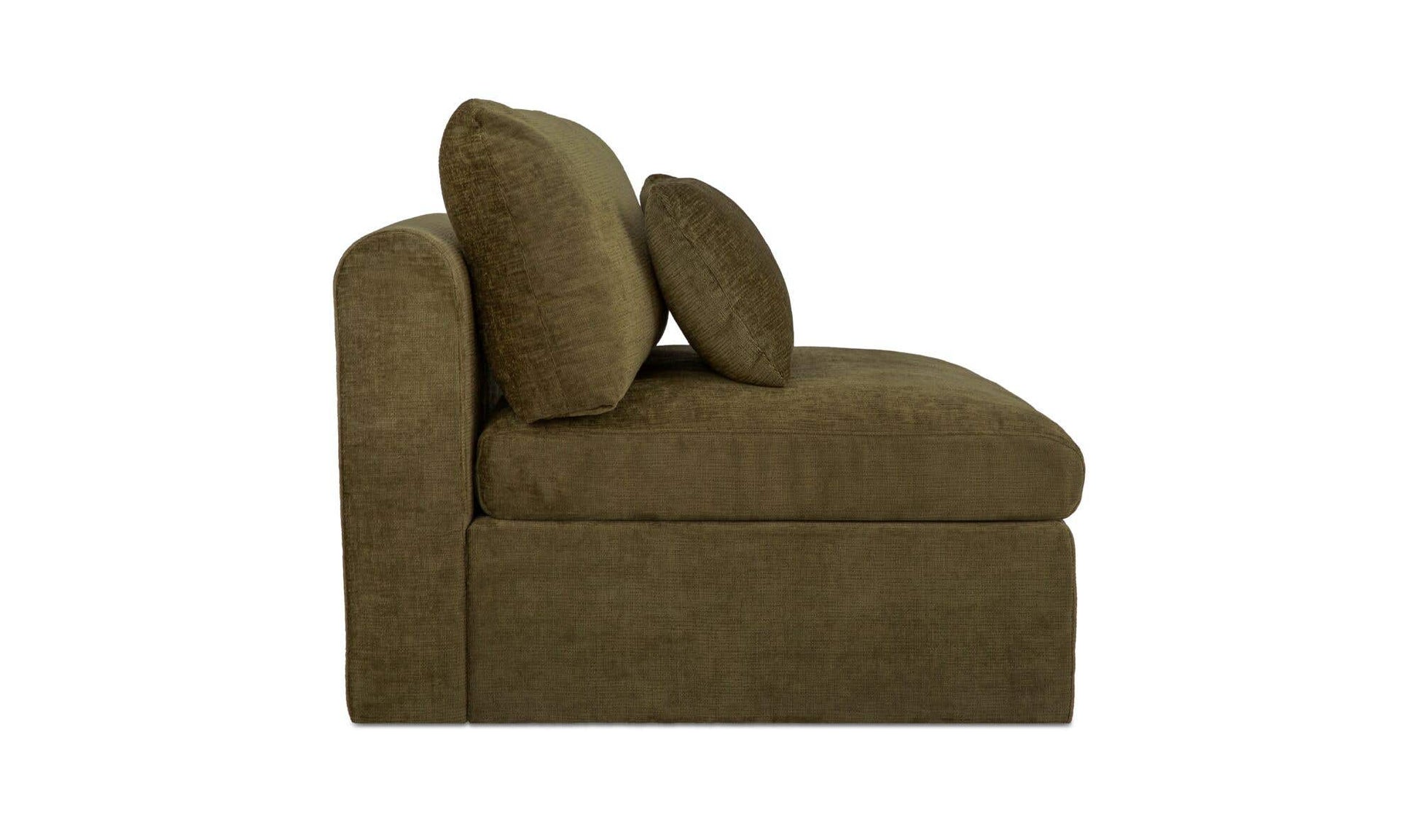 Swift Slipper Chair Dark Green by Moe's Home Collection - view 6