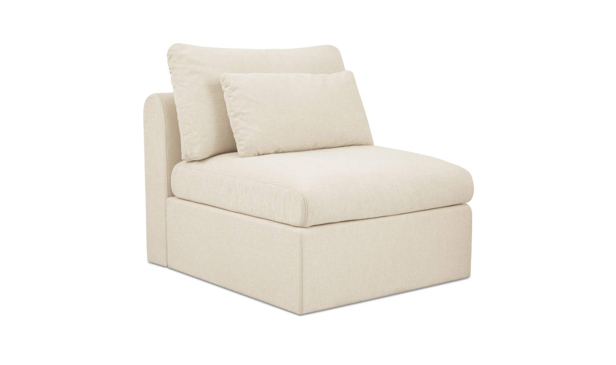 Swift Slipper Chair Light Beige by Moe's Home Collection - view 5