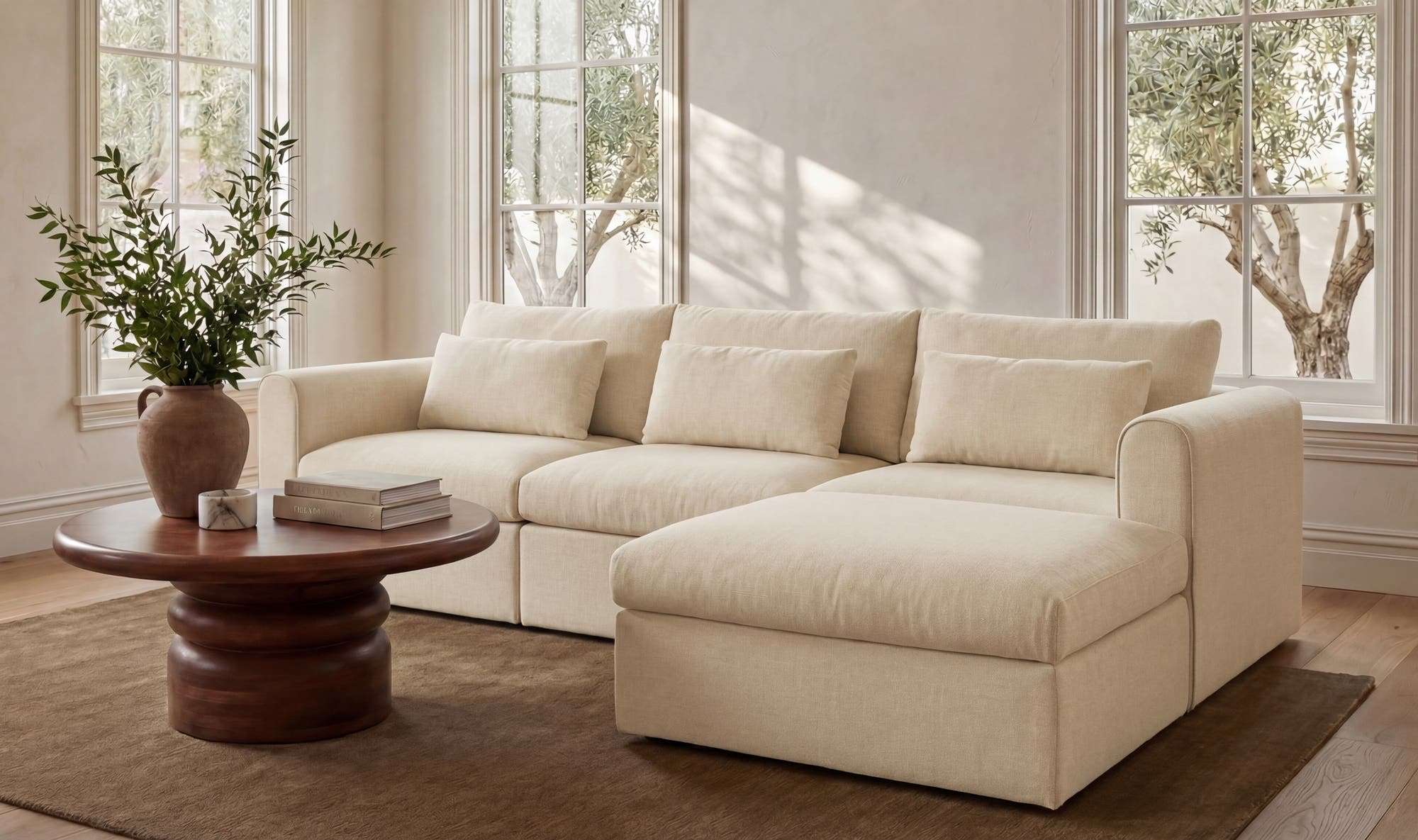 Swift Storage Ottoman Light Beige by Moe's Home Collection - view 4