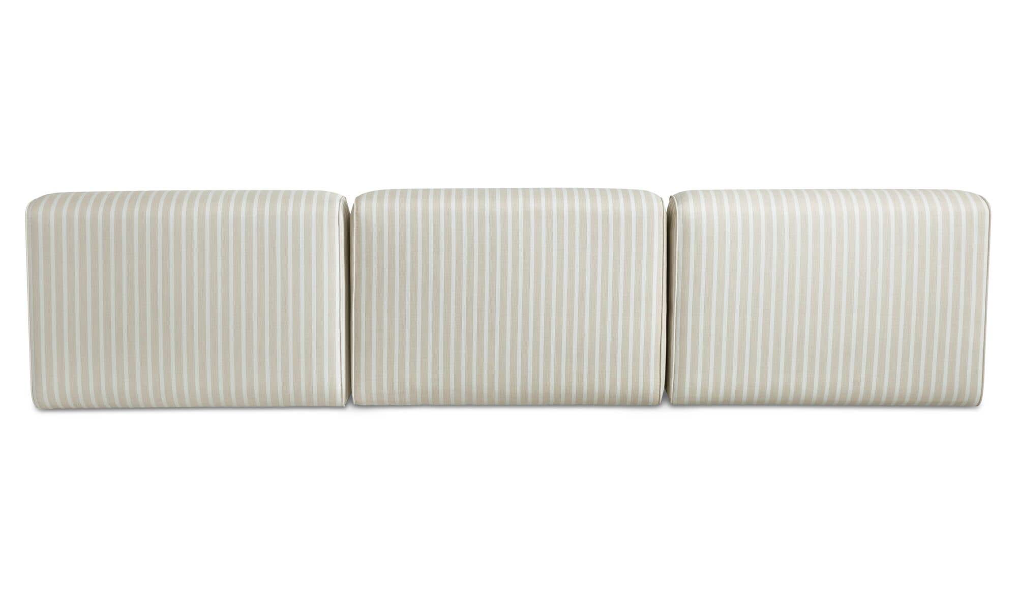 Sunseeker 3 Piece Outdoor Sofa Brown Stripe by Moe's Home Collection - view 5